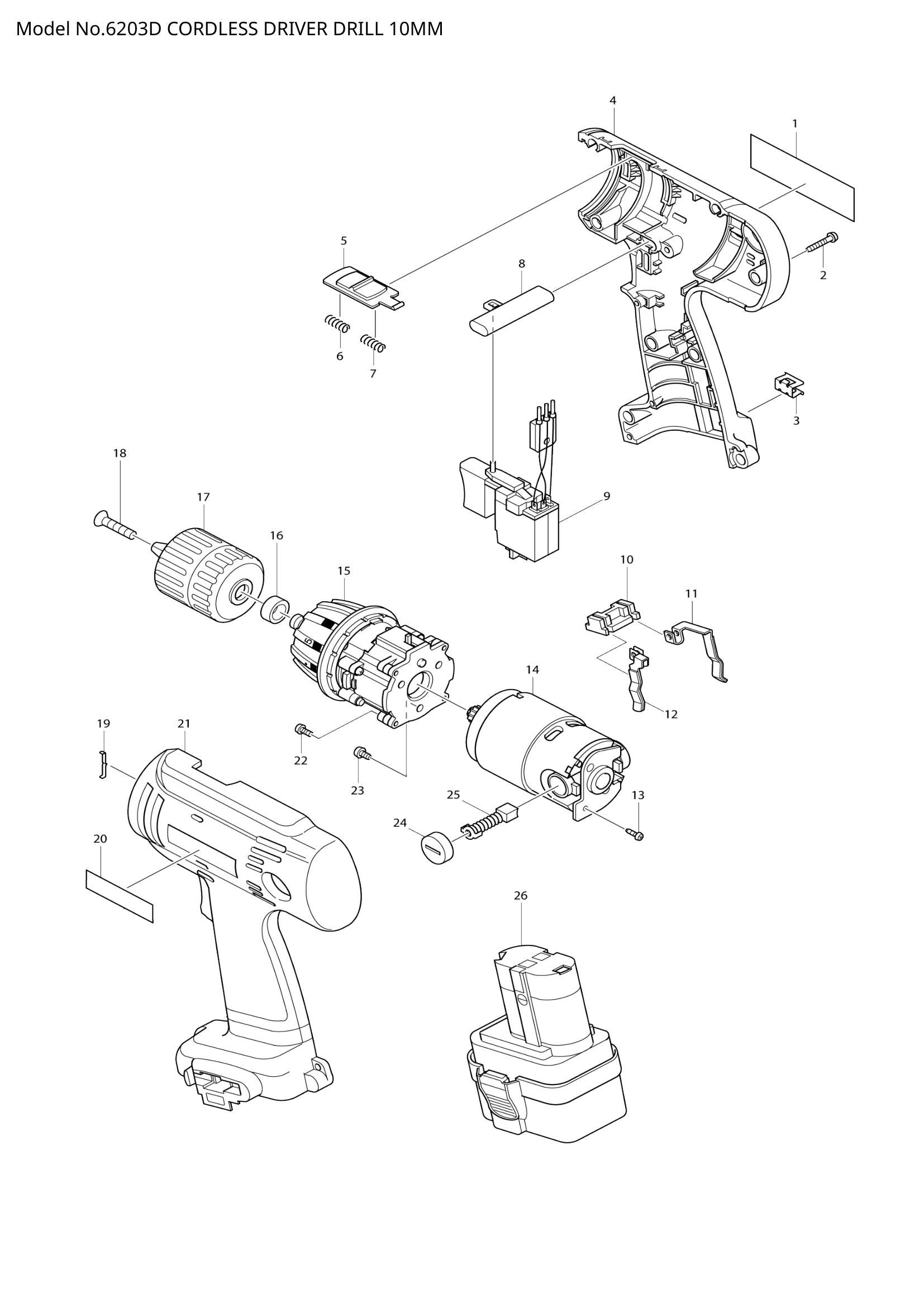 6203D exploded view