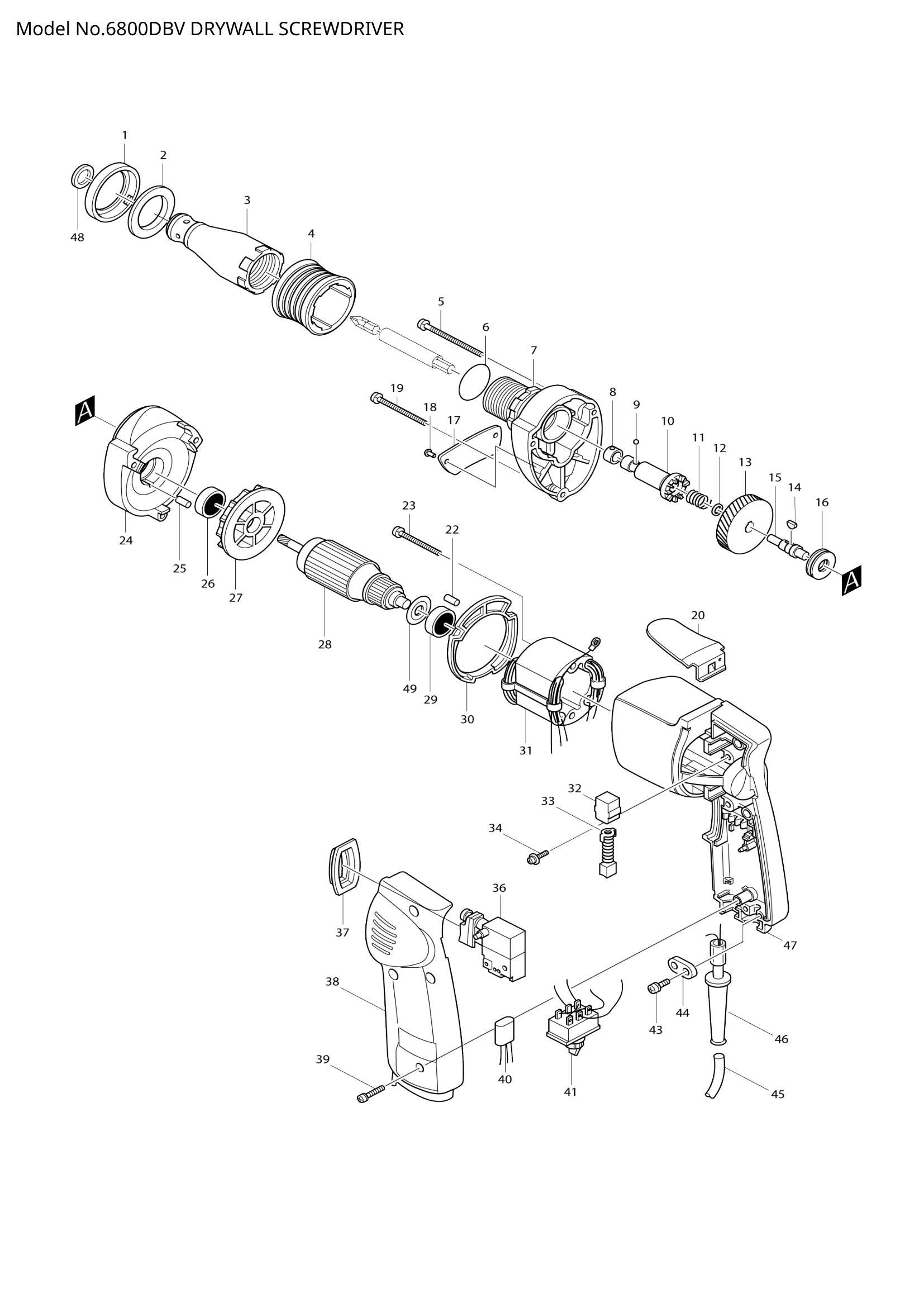 6800DBV exploded view