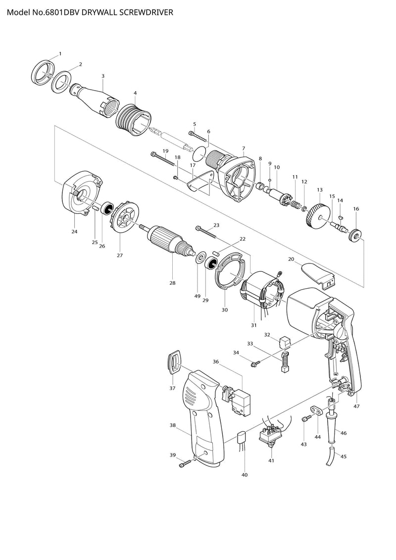6801DBV exploded view
