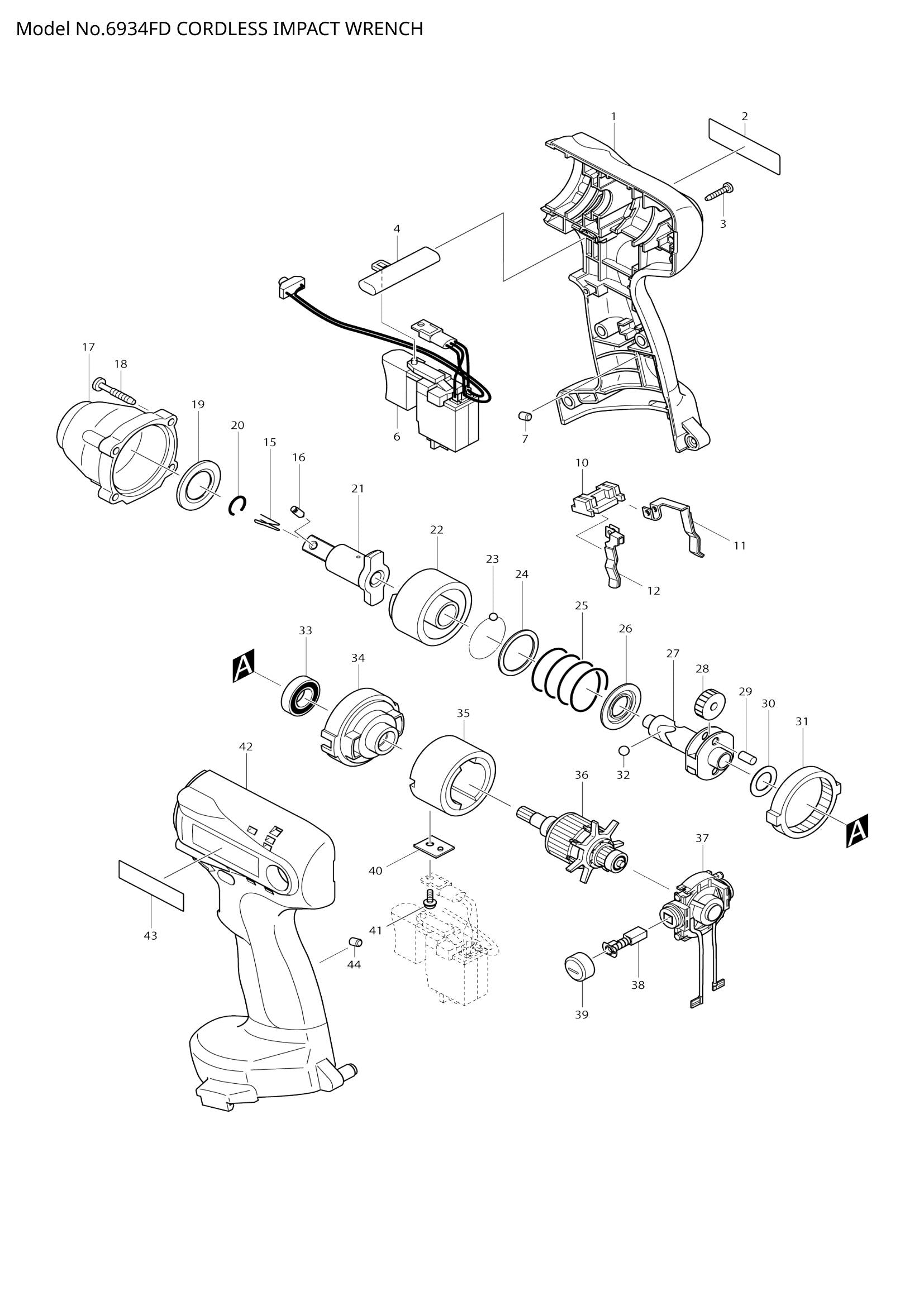 6934FD exploded view