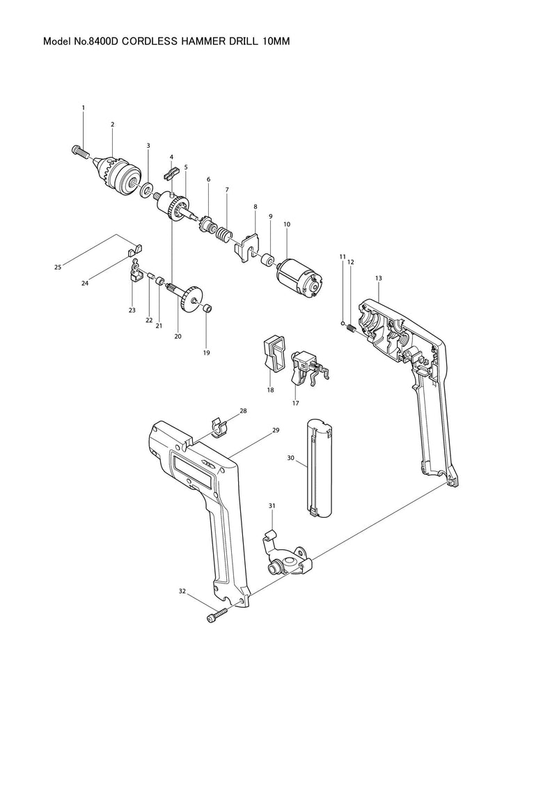 8400D exploded view