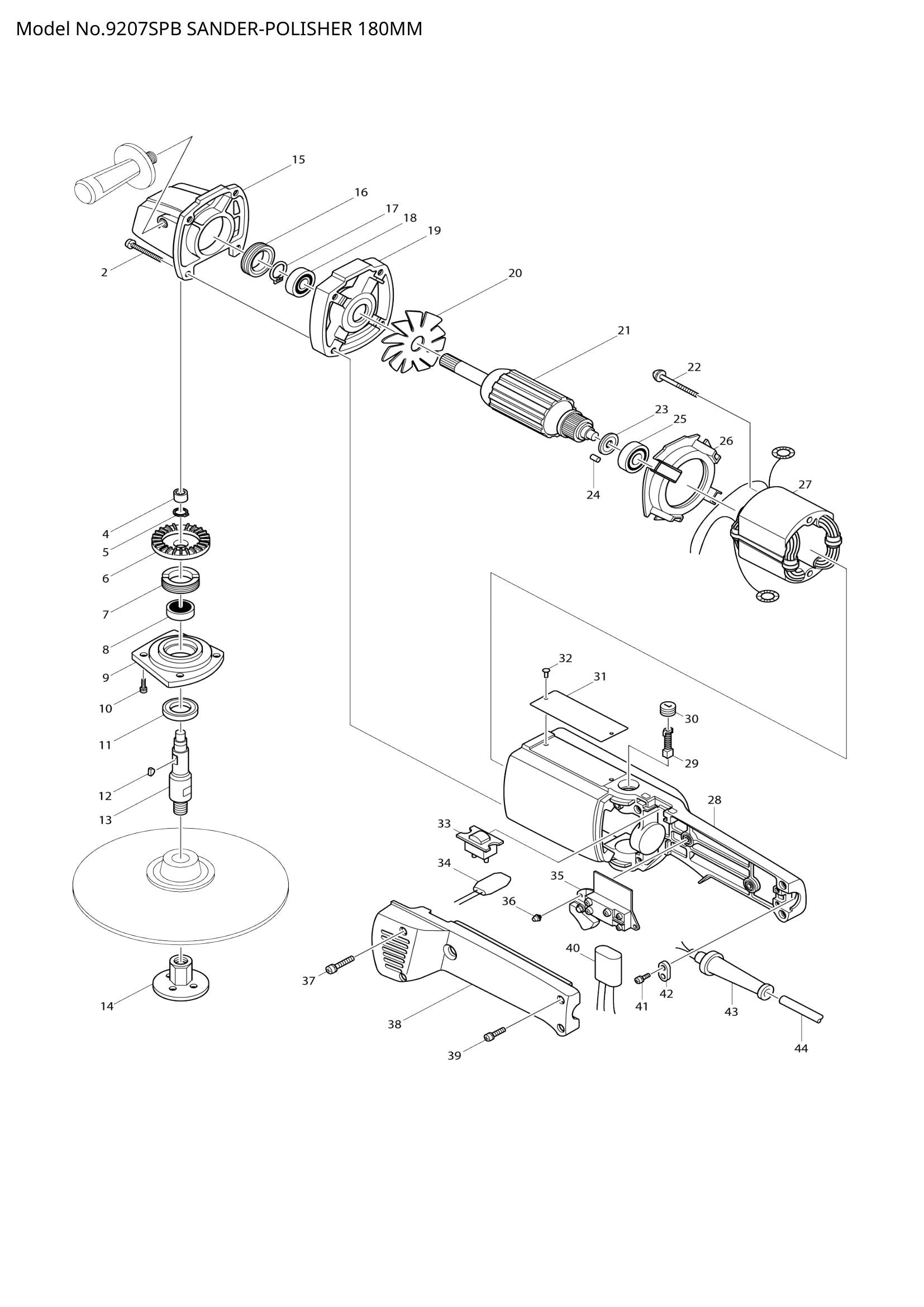 9207SPB exploded view