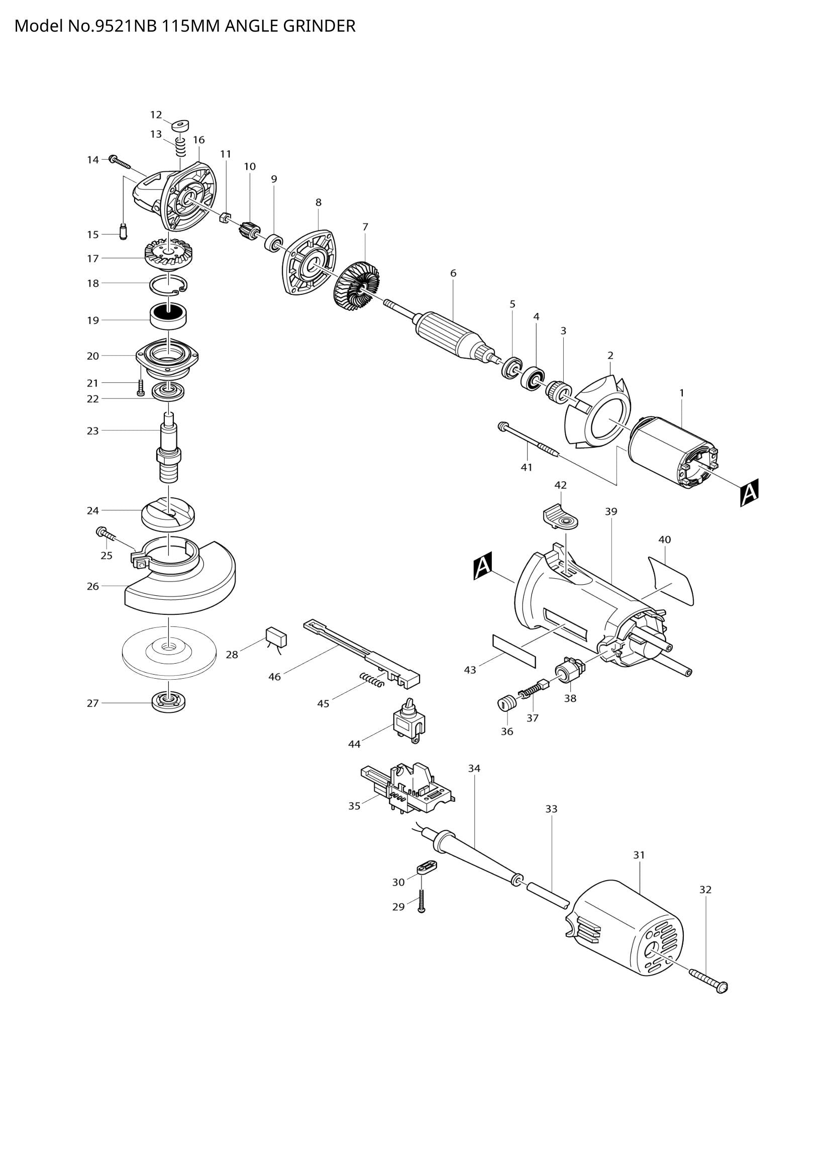 9521NB exploded view