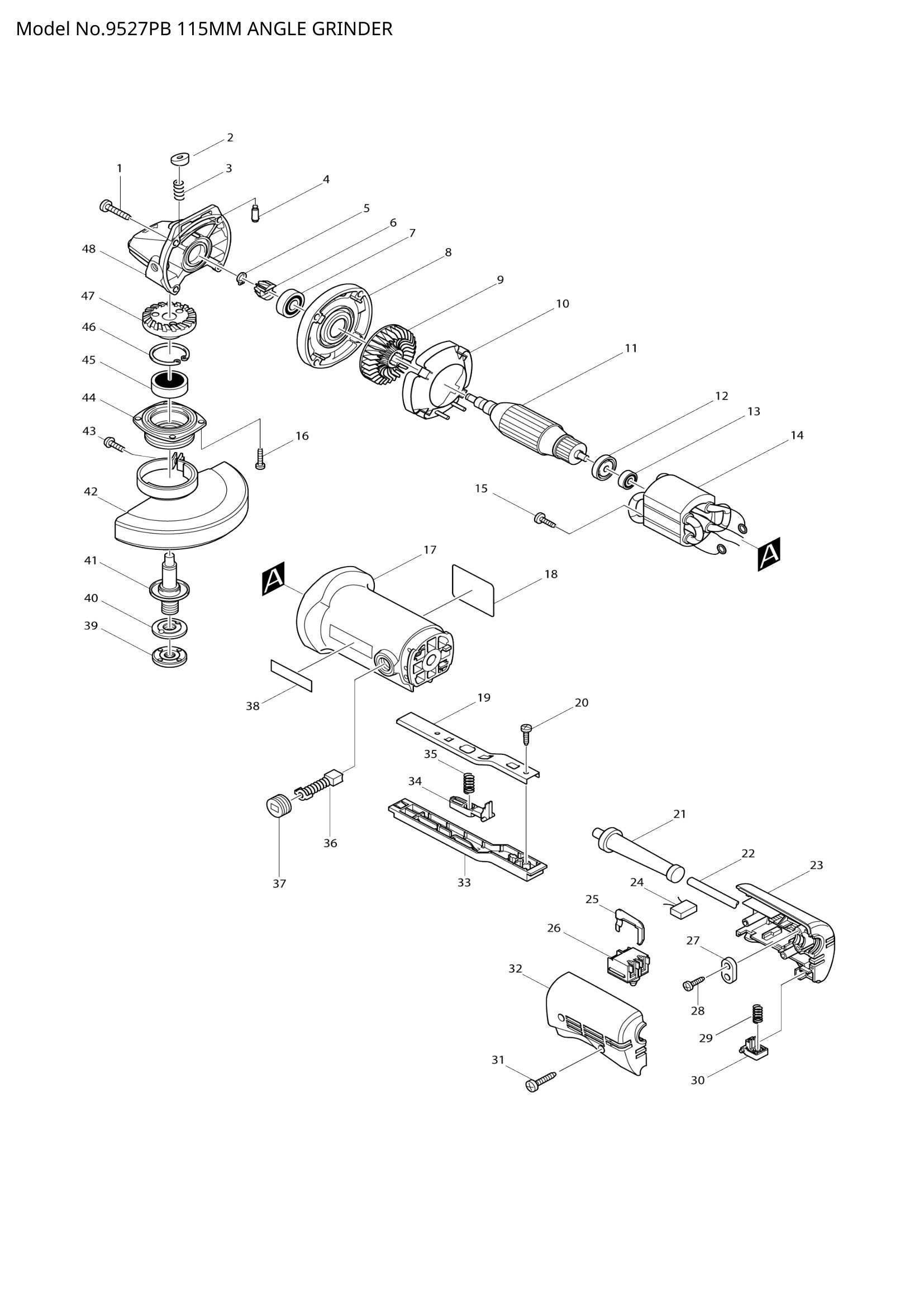 9527PB exploded view