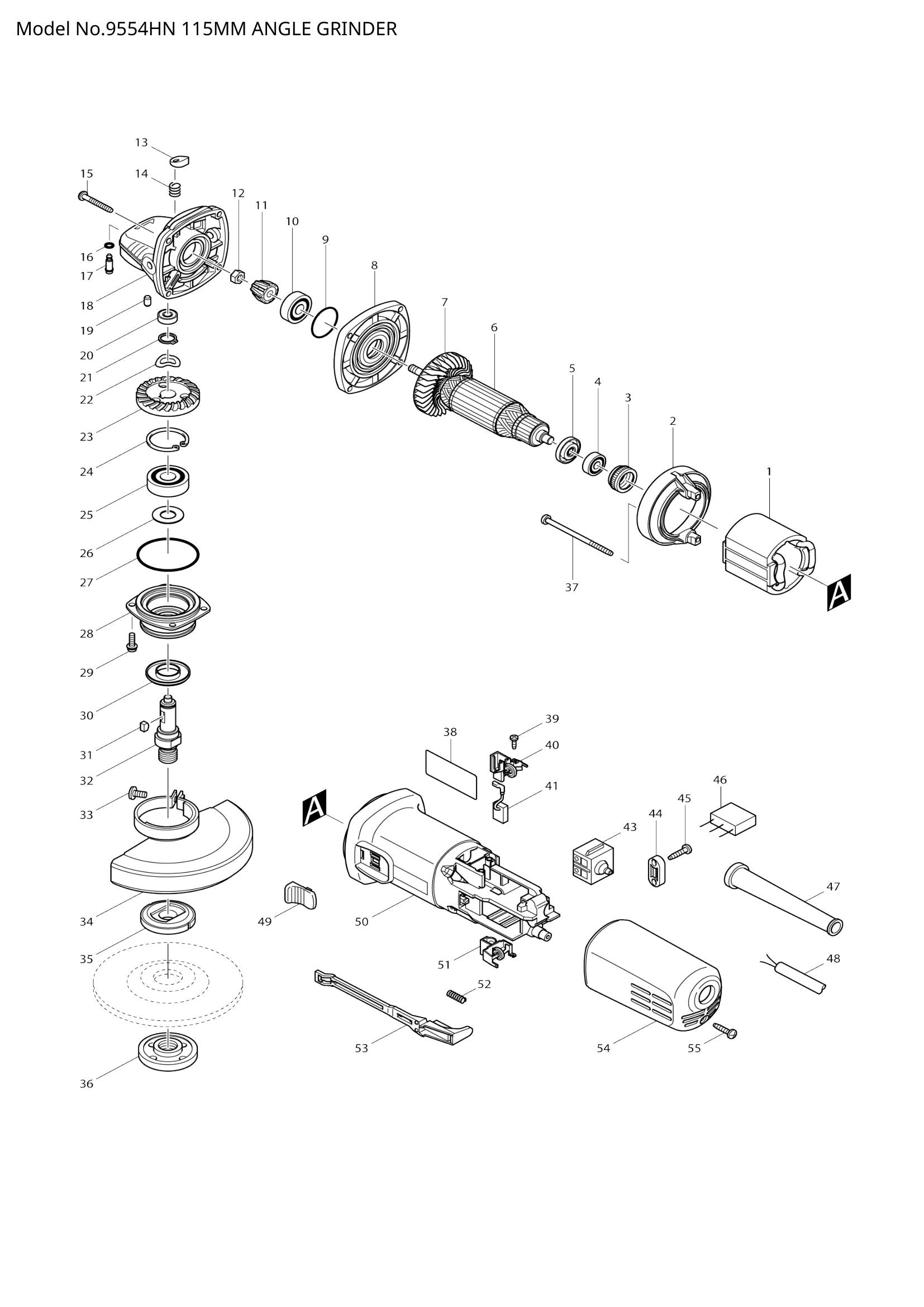 9554HN exploded view