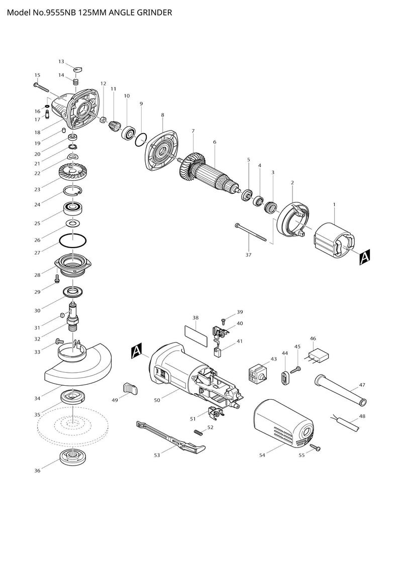 9555NB exploded view