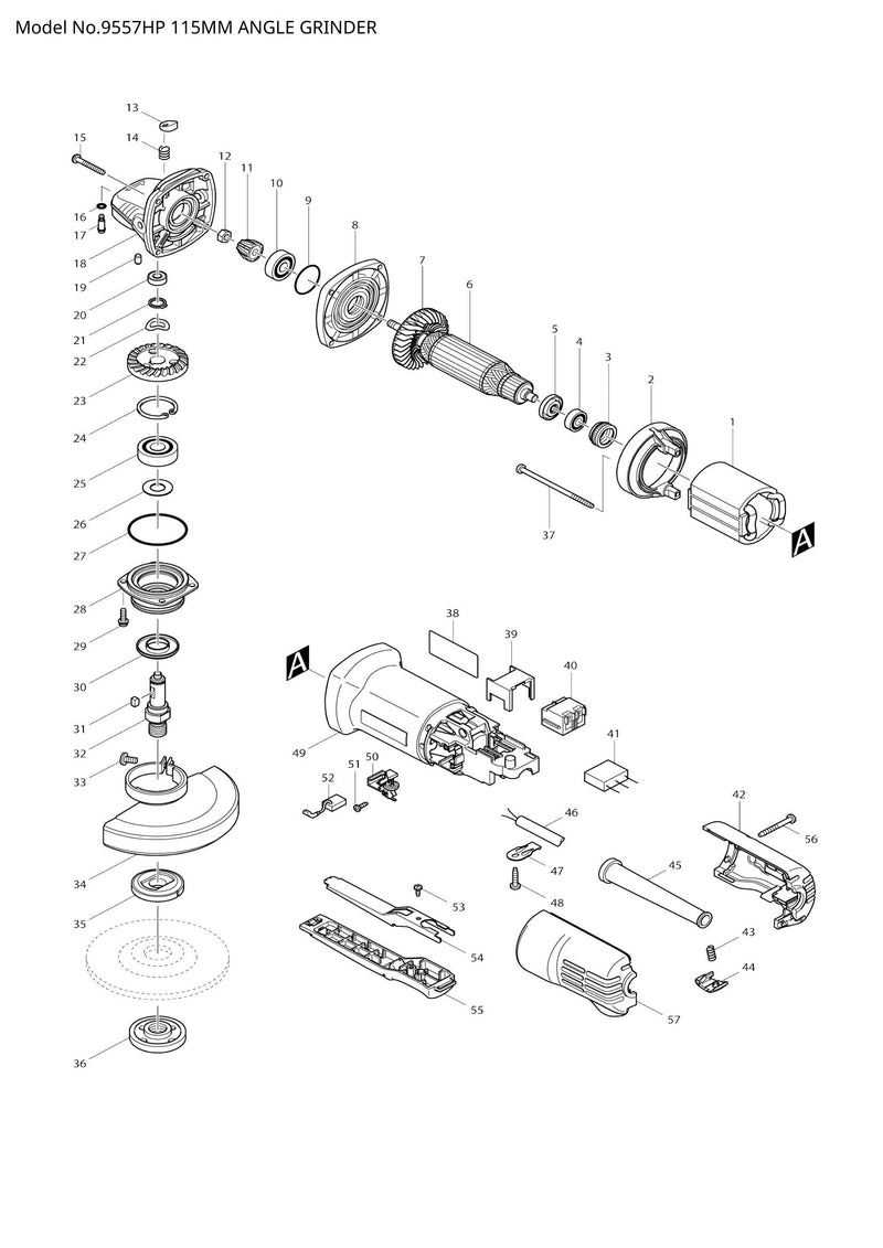 9557HP exploded view