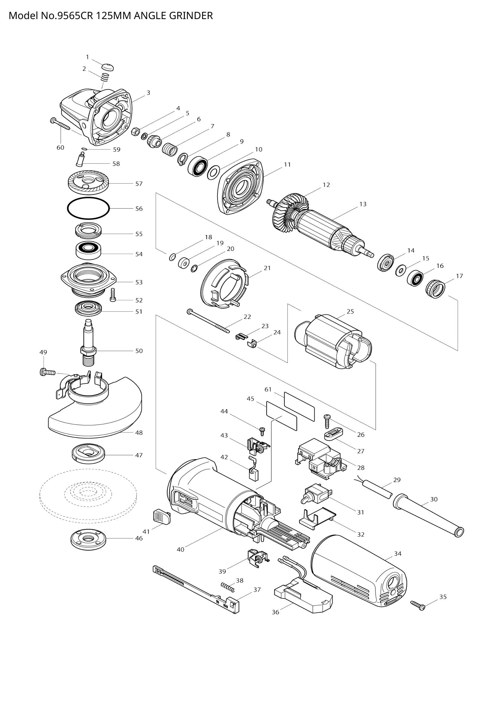 9565CR exploded view