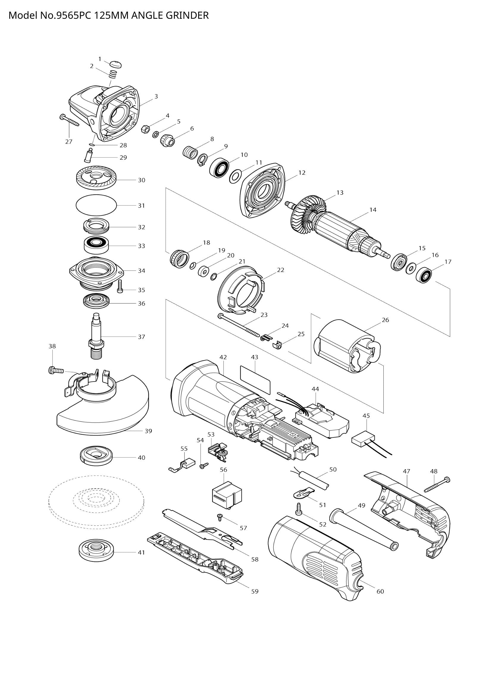 9565PC exploded view