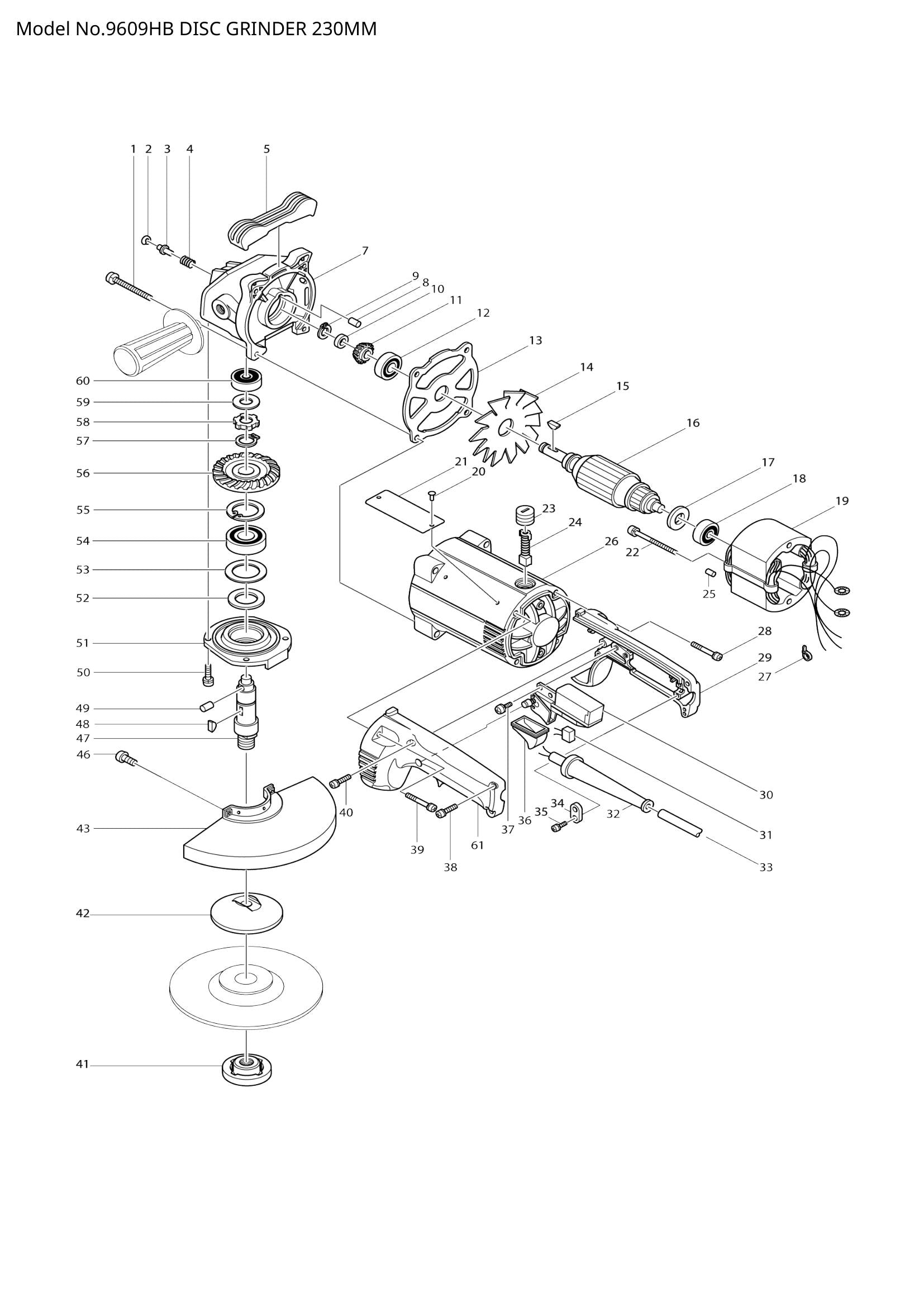 9609HB exploded view