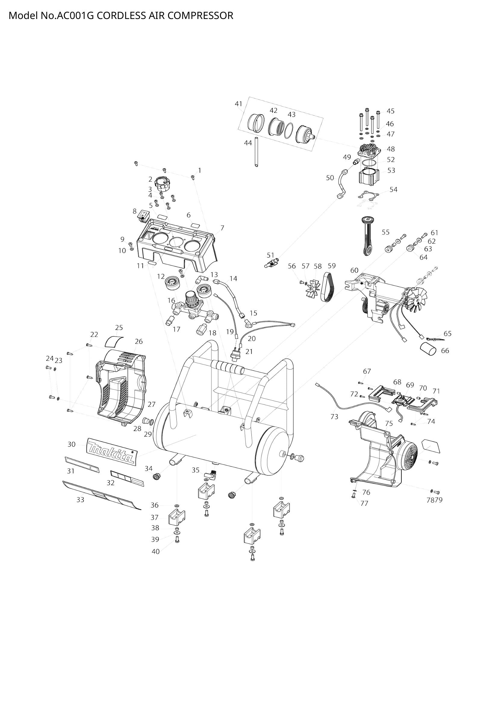 AC001G exploded view