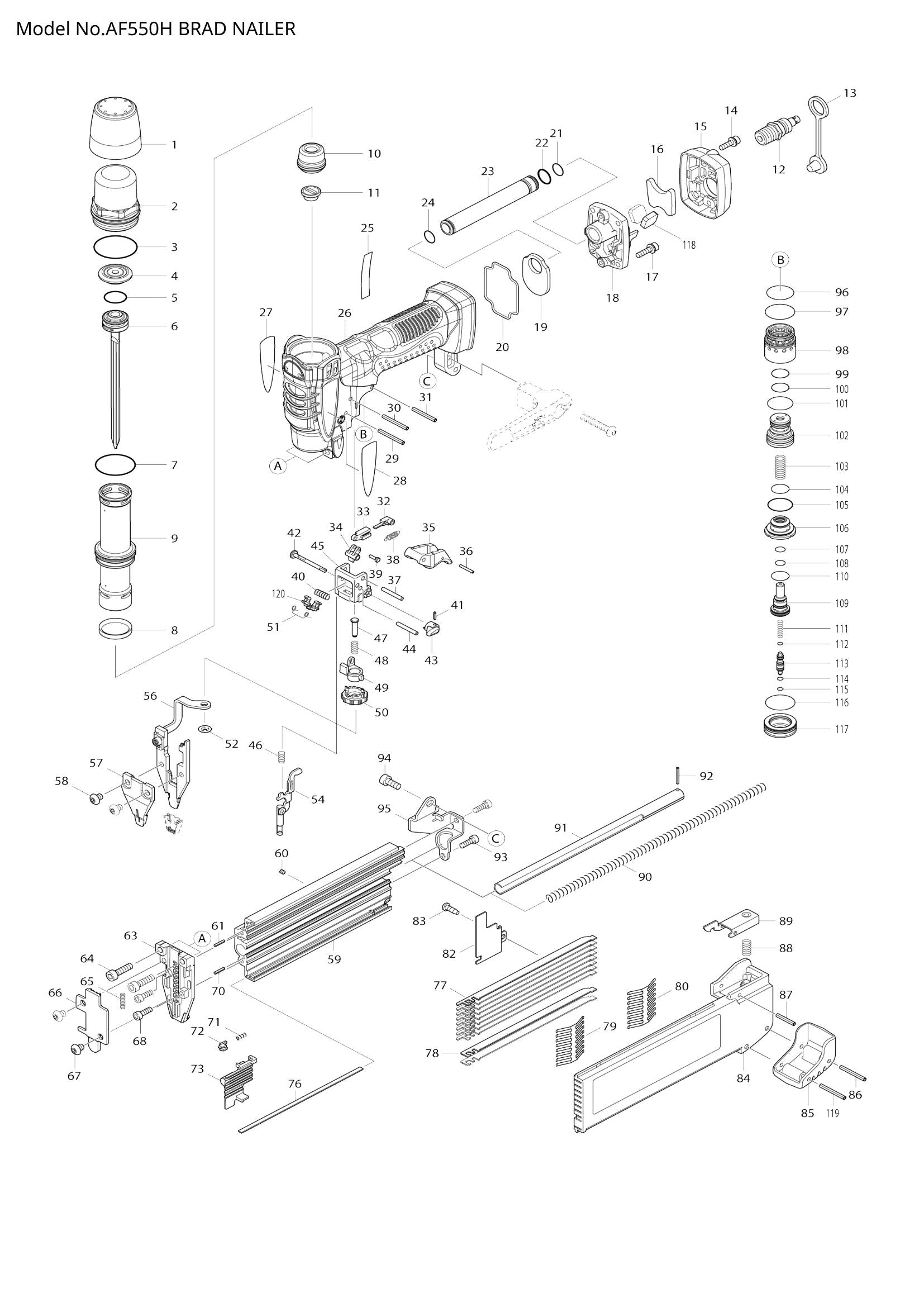 AF550H exploded view