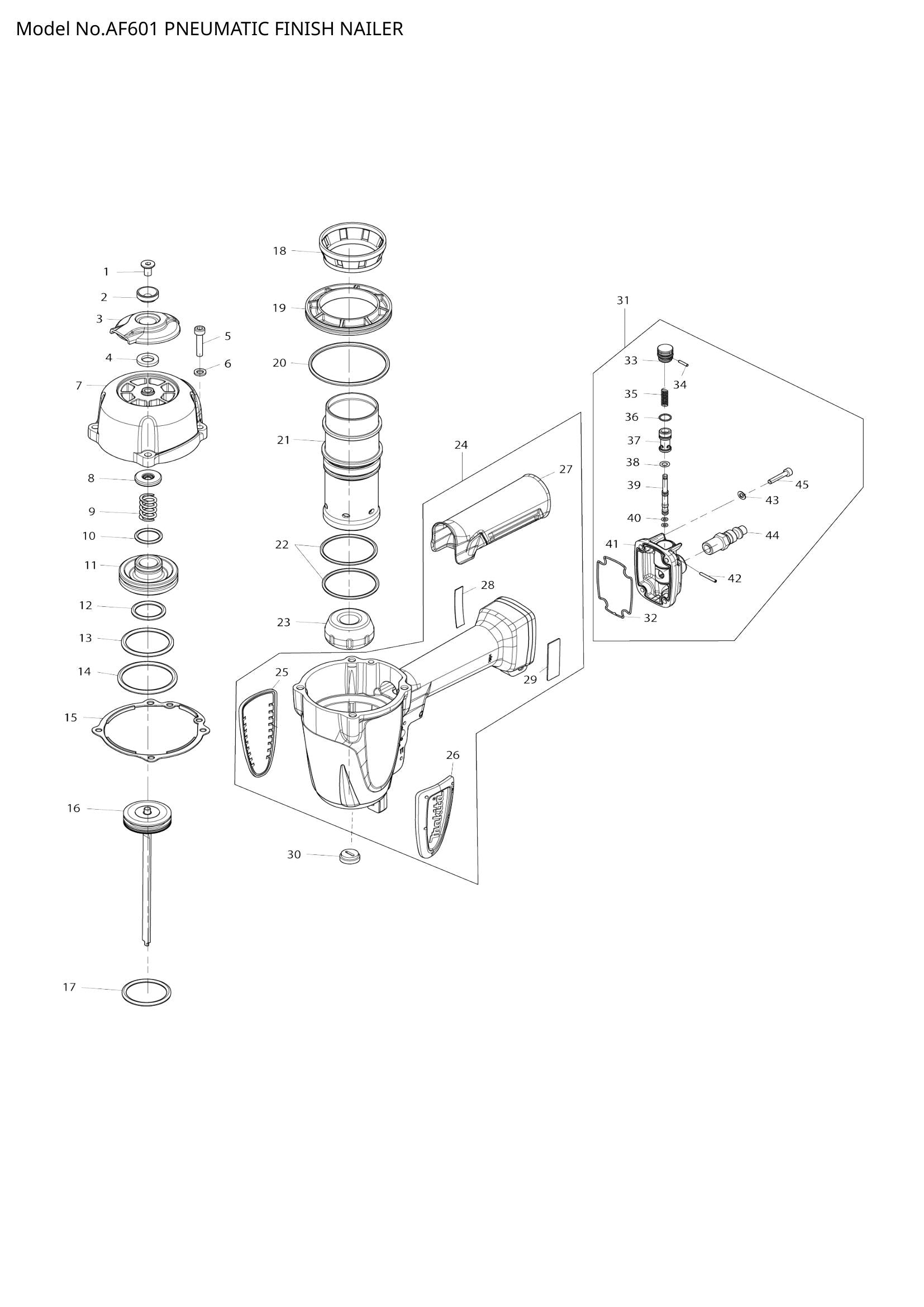 AF601 exploded view