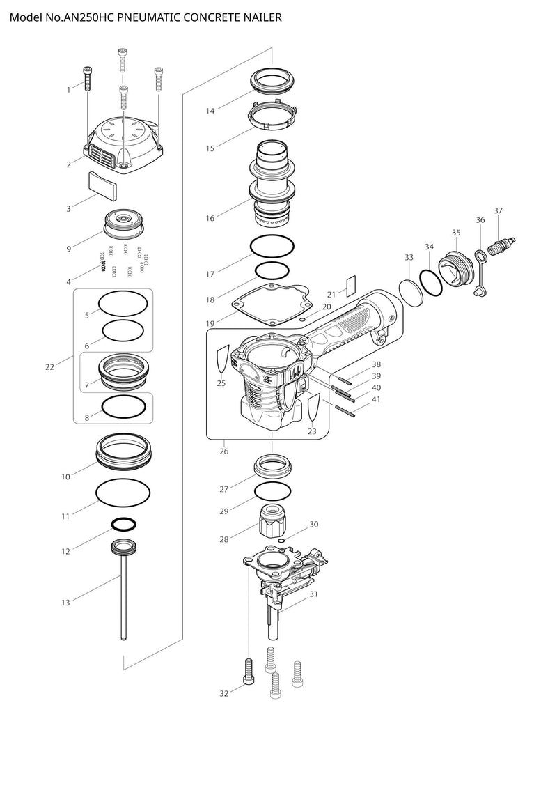 AN250HC exploded view
