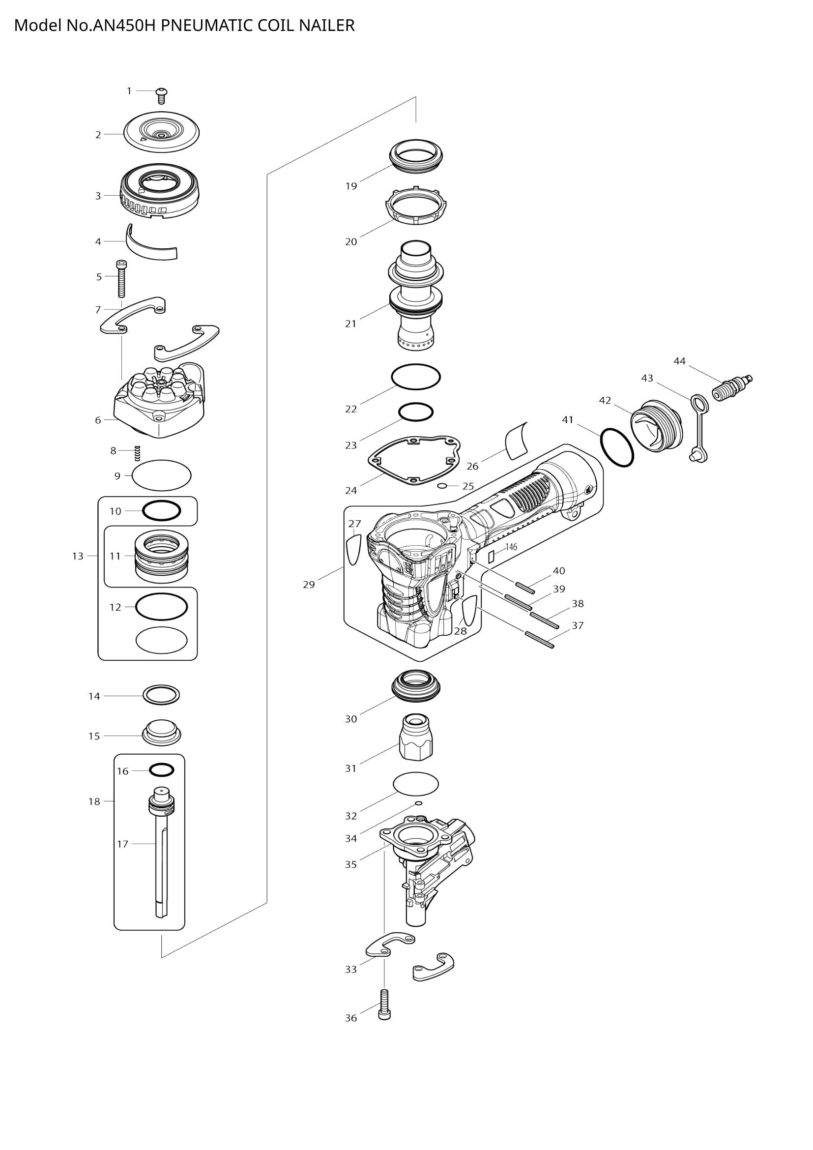 AN450H exploded view