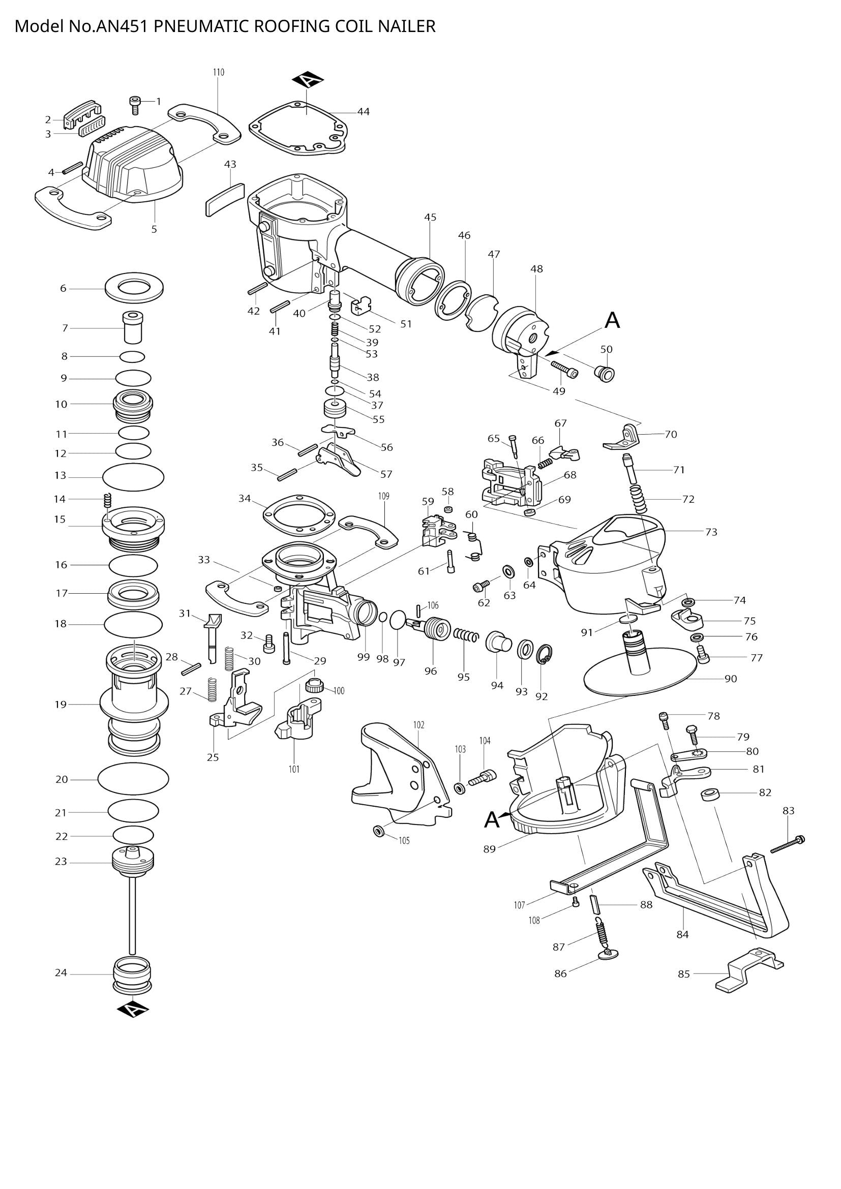 AN451 exploded view