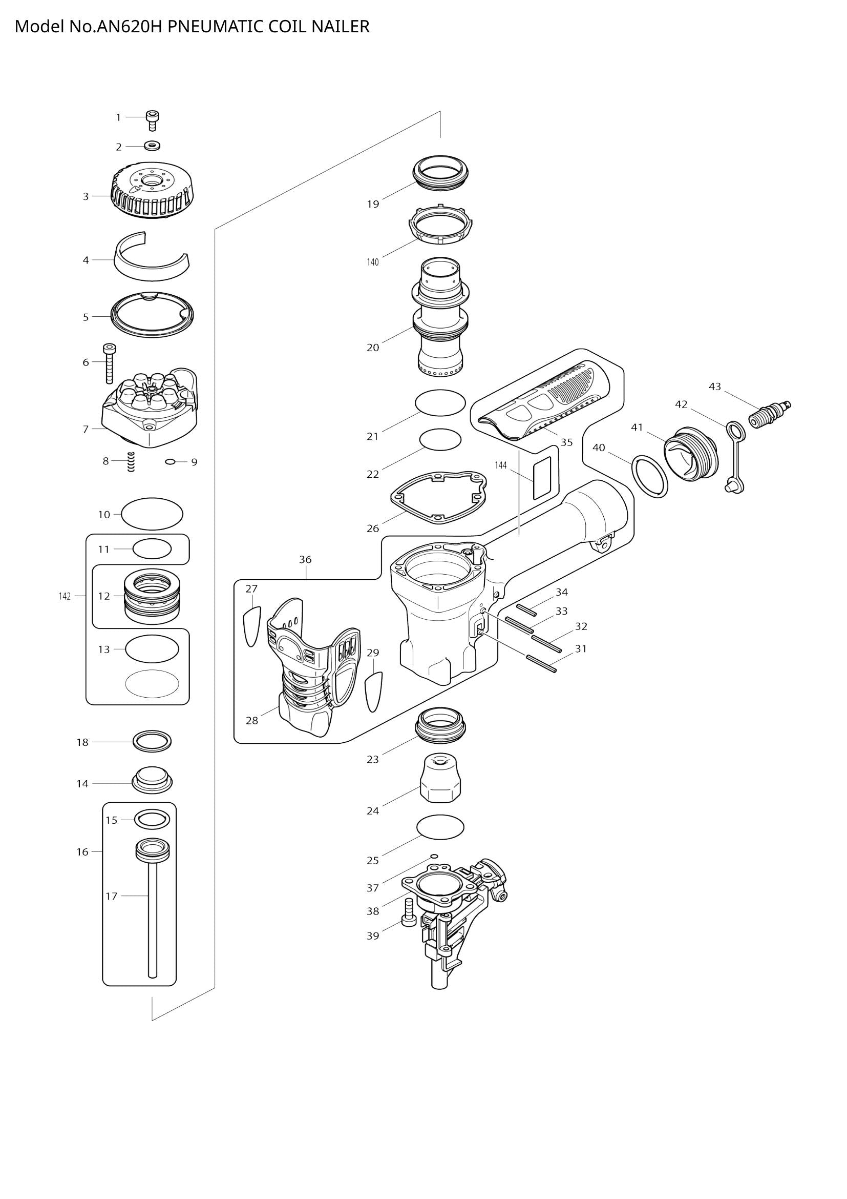 AN620H exploded view