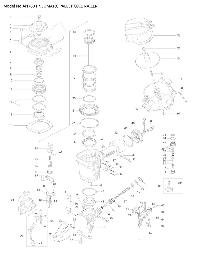 AN760 exploded view