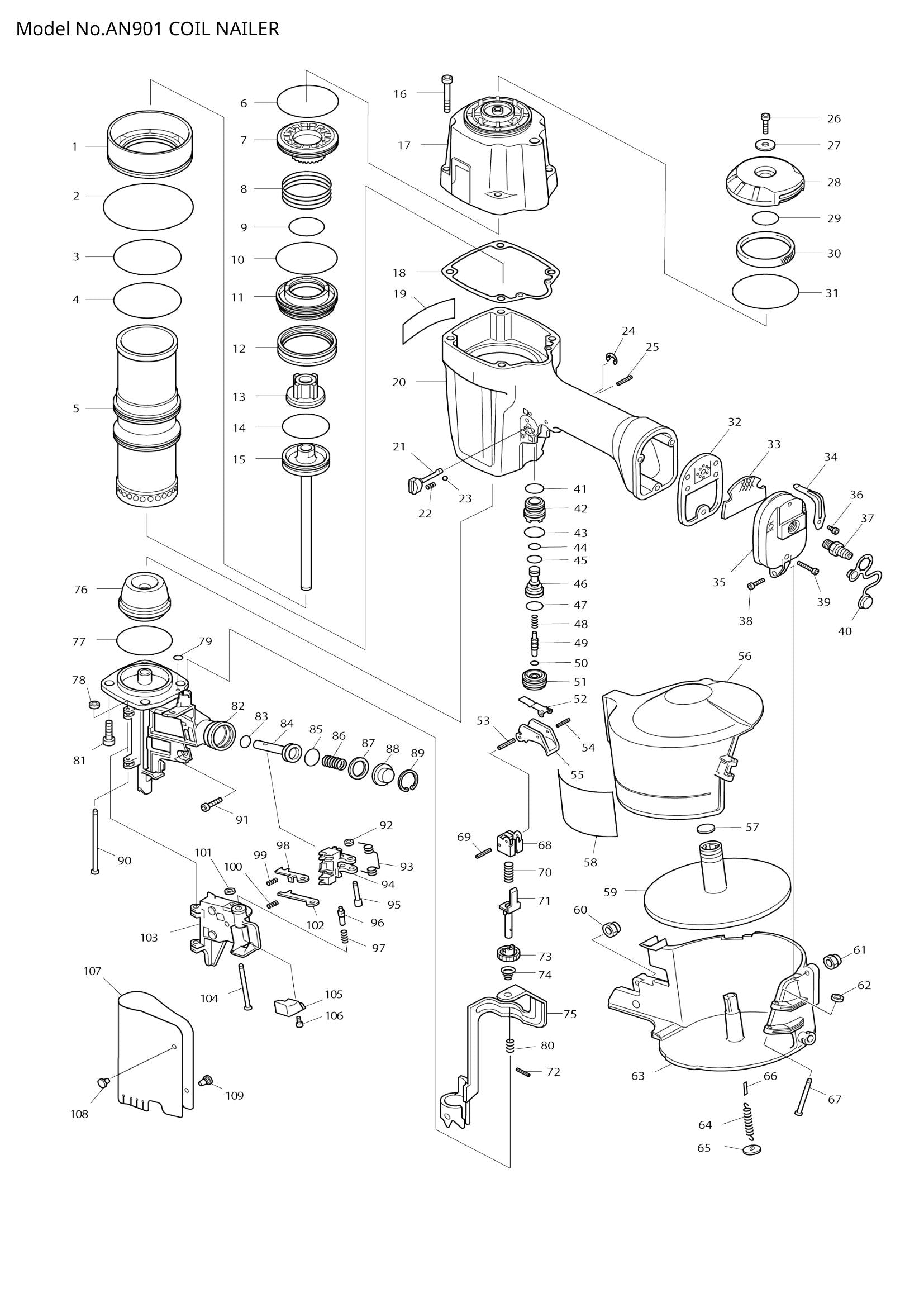 AN901 exploded view