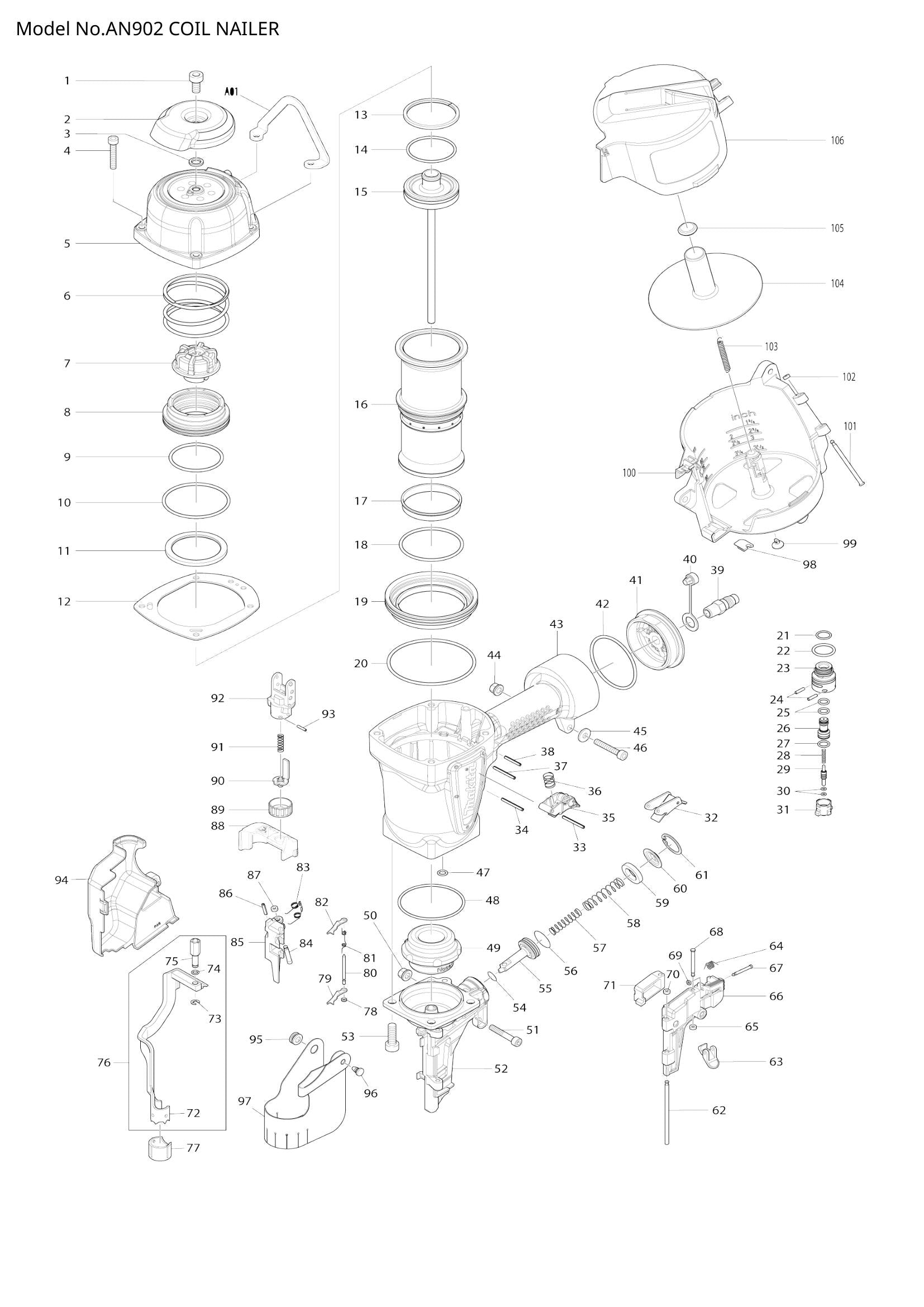 AN902 exploded view