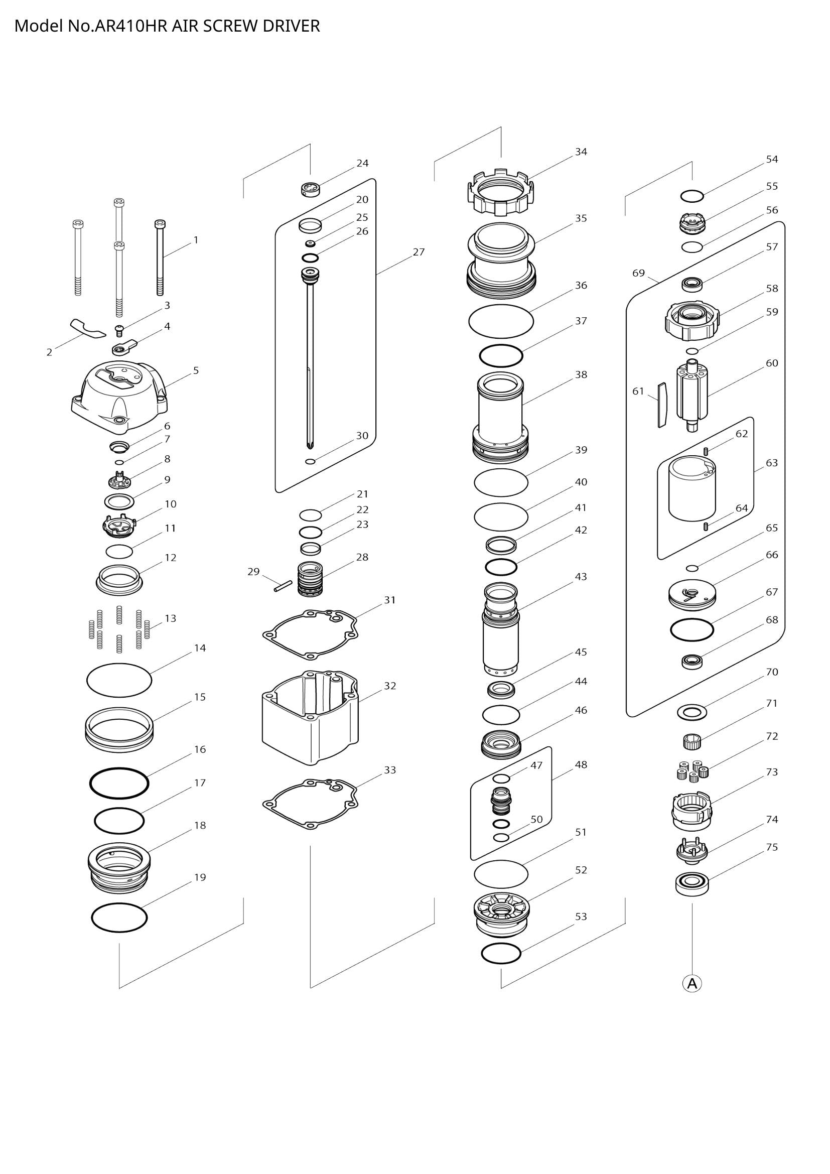 AR410HR exploded view