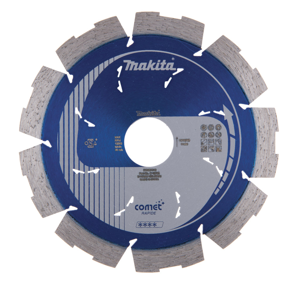Makita B-12762 Deimantinis diskas 115 mm, Comet Rapide, Sausam ir šlapiam pjovimui