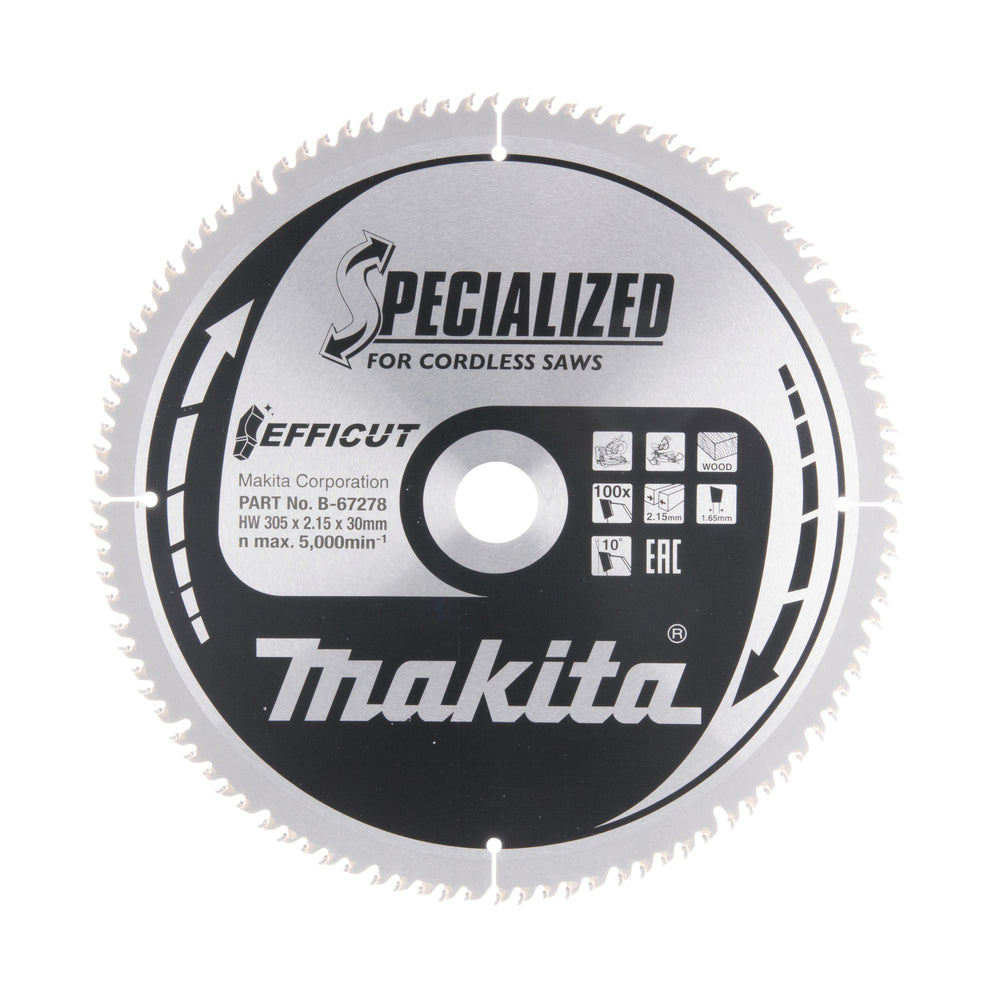 Makita B-67278 Kreissägeblatt, Efficut T.C.T, 305 x 30 mm, 100 Z