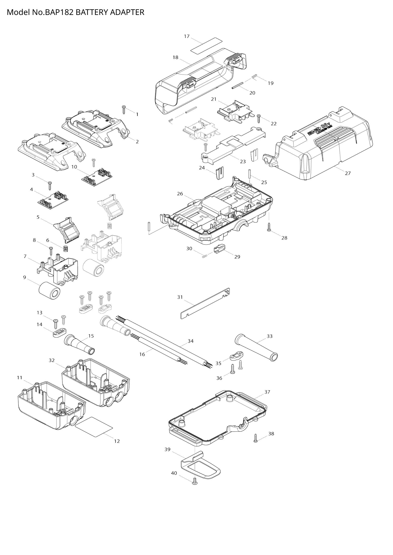 BAP182 exploded view
