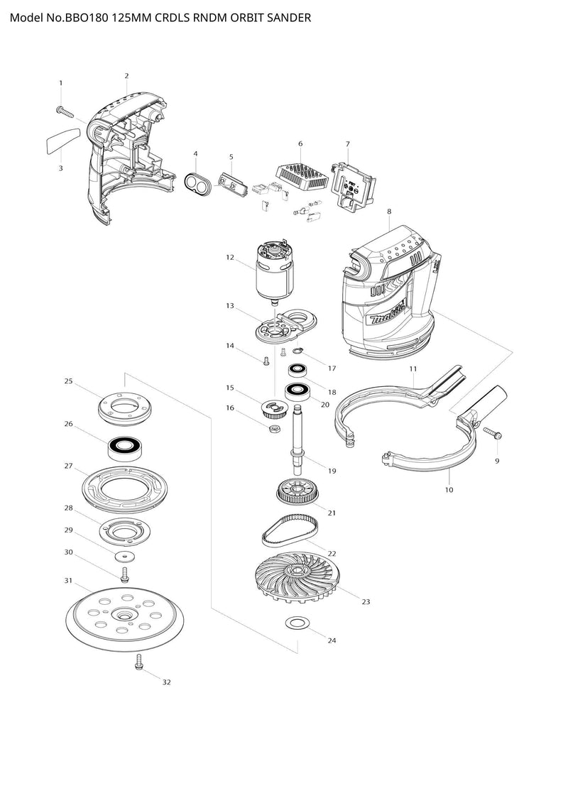 BBO180 exploded view