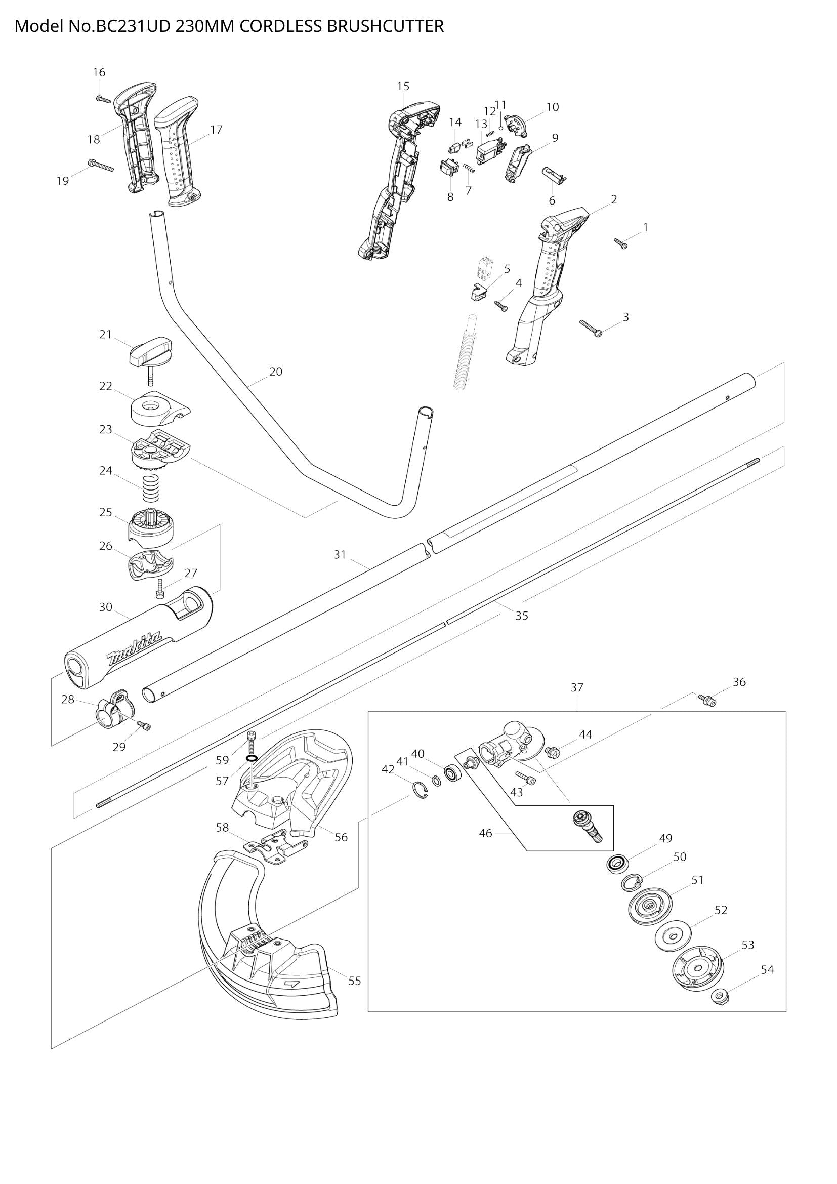 BC231UD exploded view