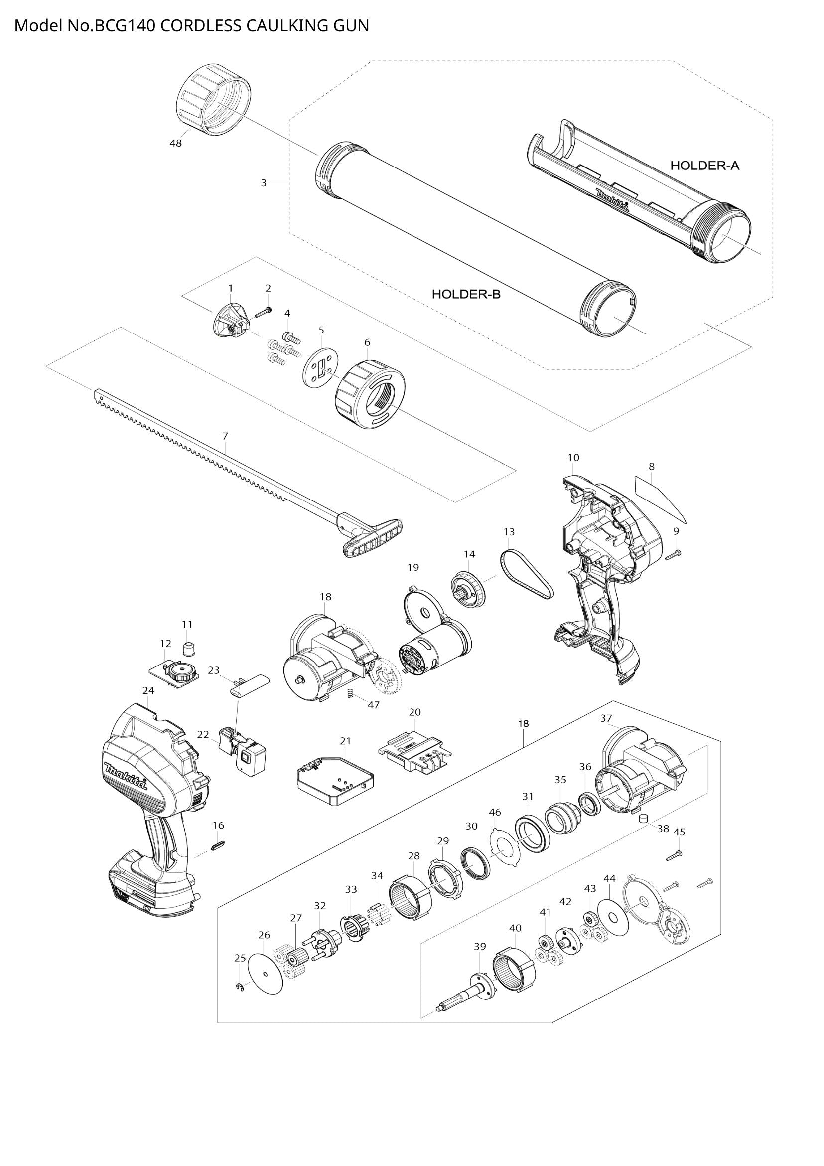 BCG140 exploded view