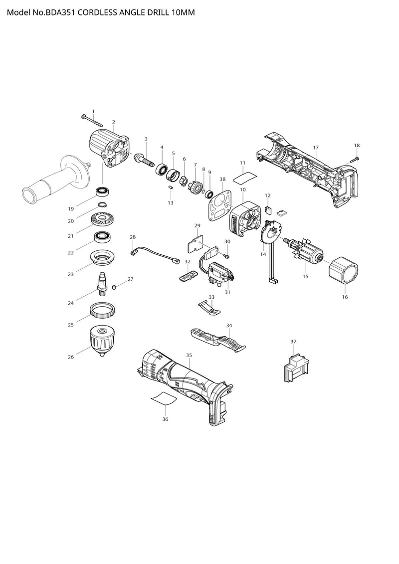 BDA351 exploded view