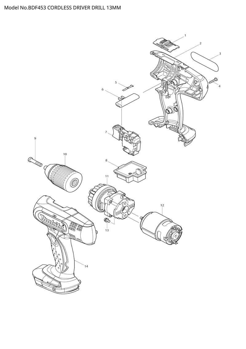 BDF453 exploded view