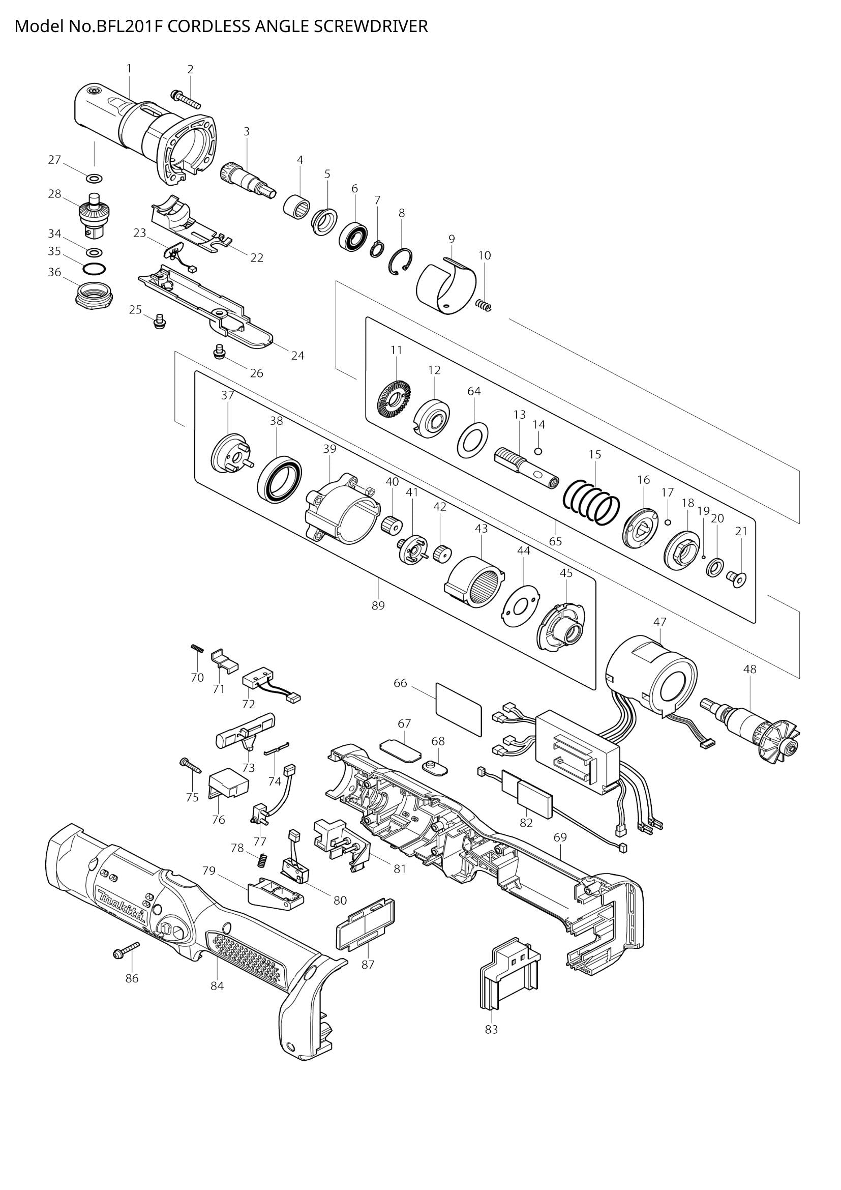 BFL201F exploded view