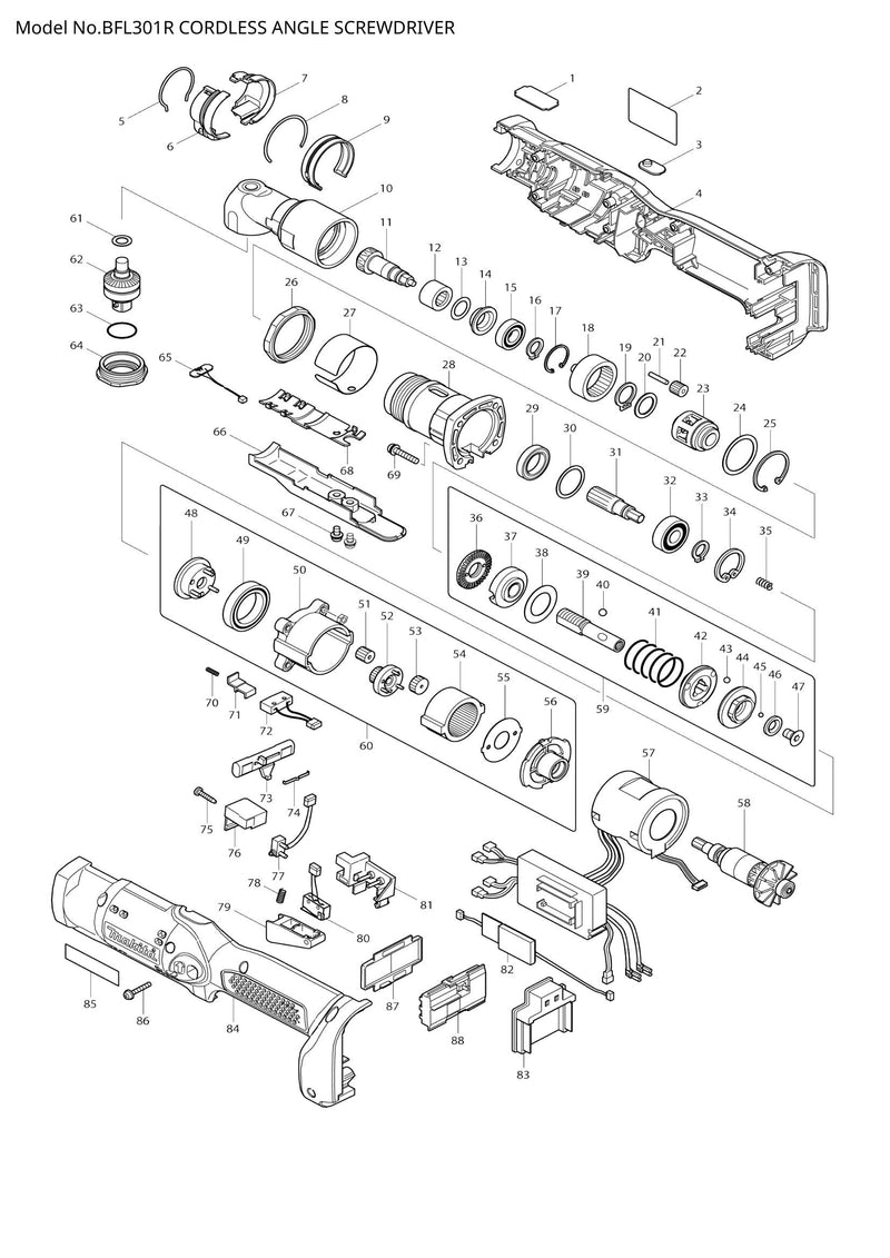 BFL301R exploded view