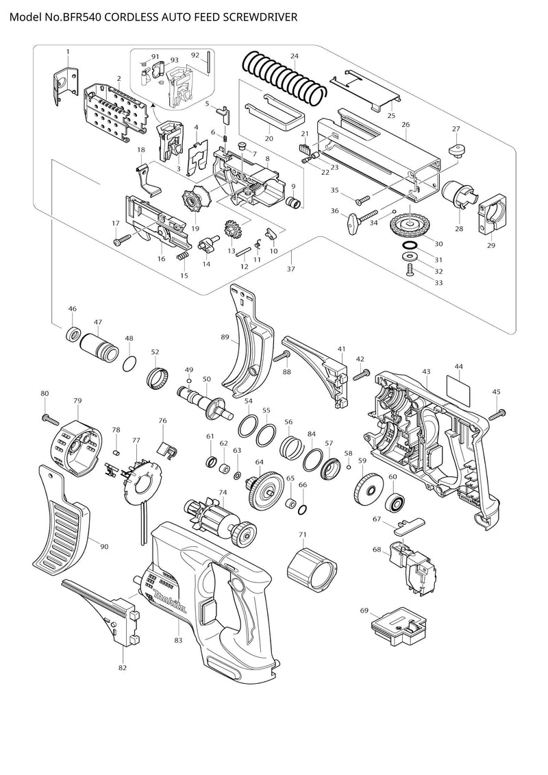 BFR540 exploded view