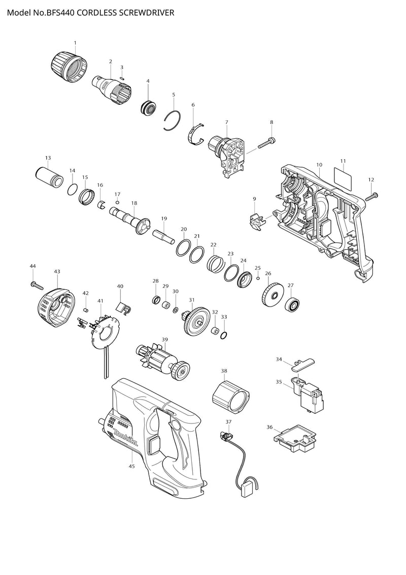 BFS440 exploded view