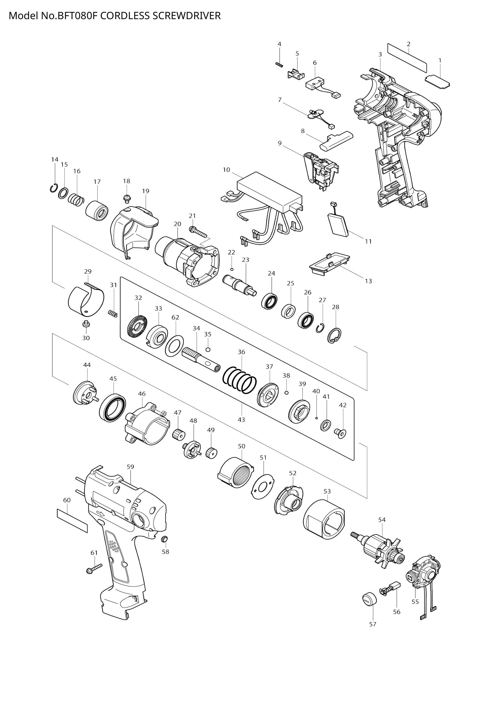 BFT080F exploded view