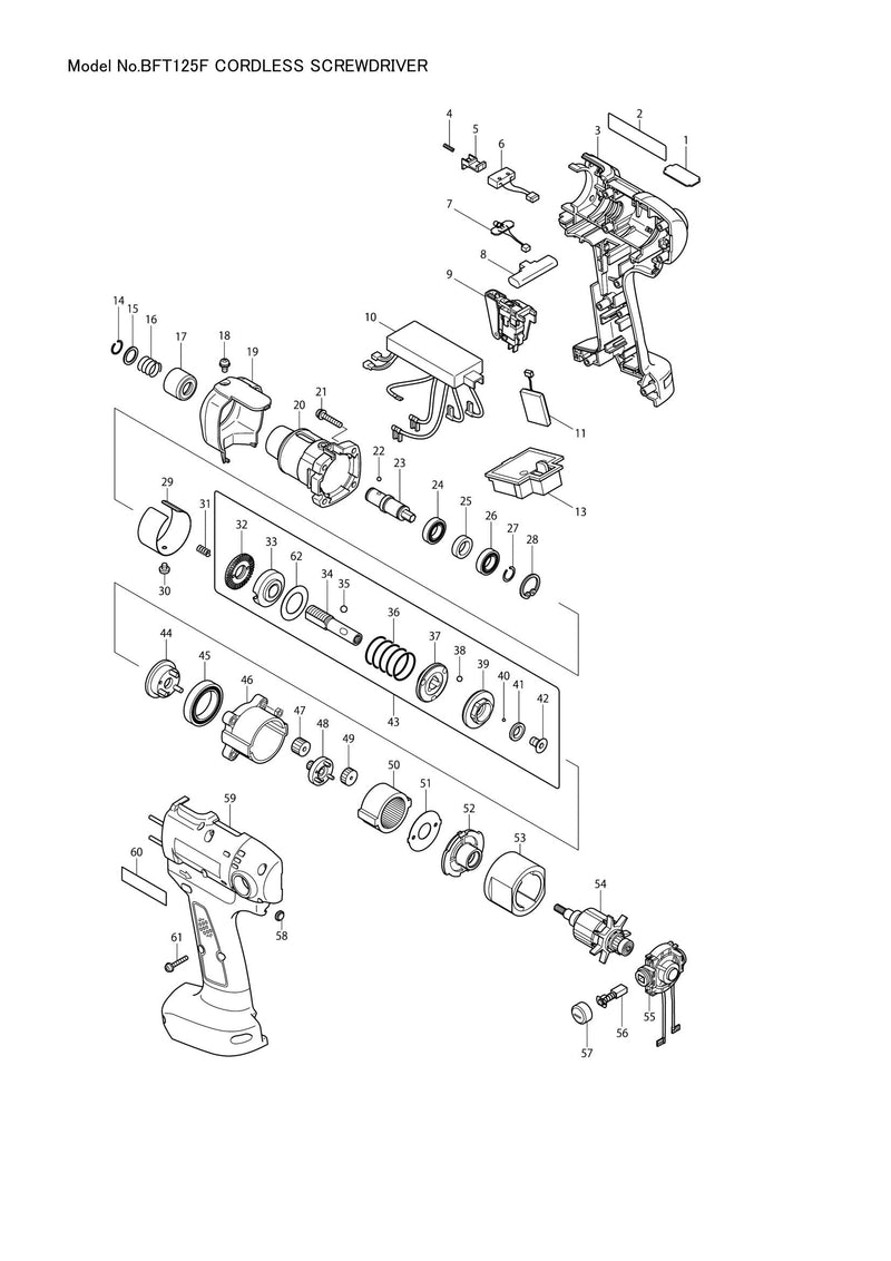 BFT125F exploded view