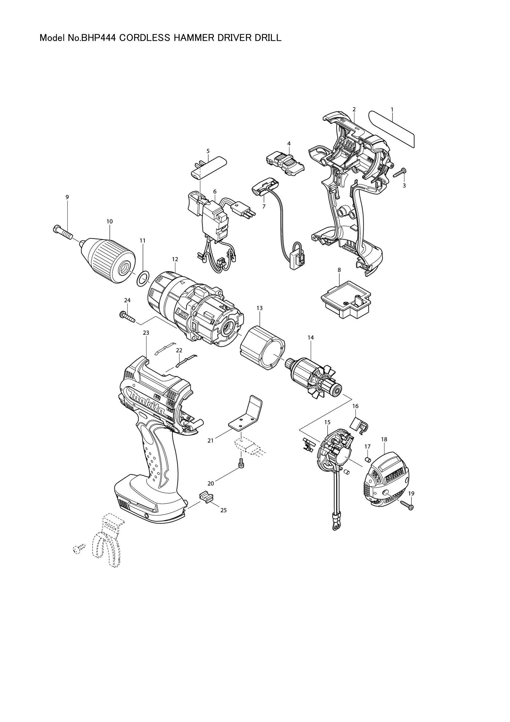 BHP444 exploded view