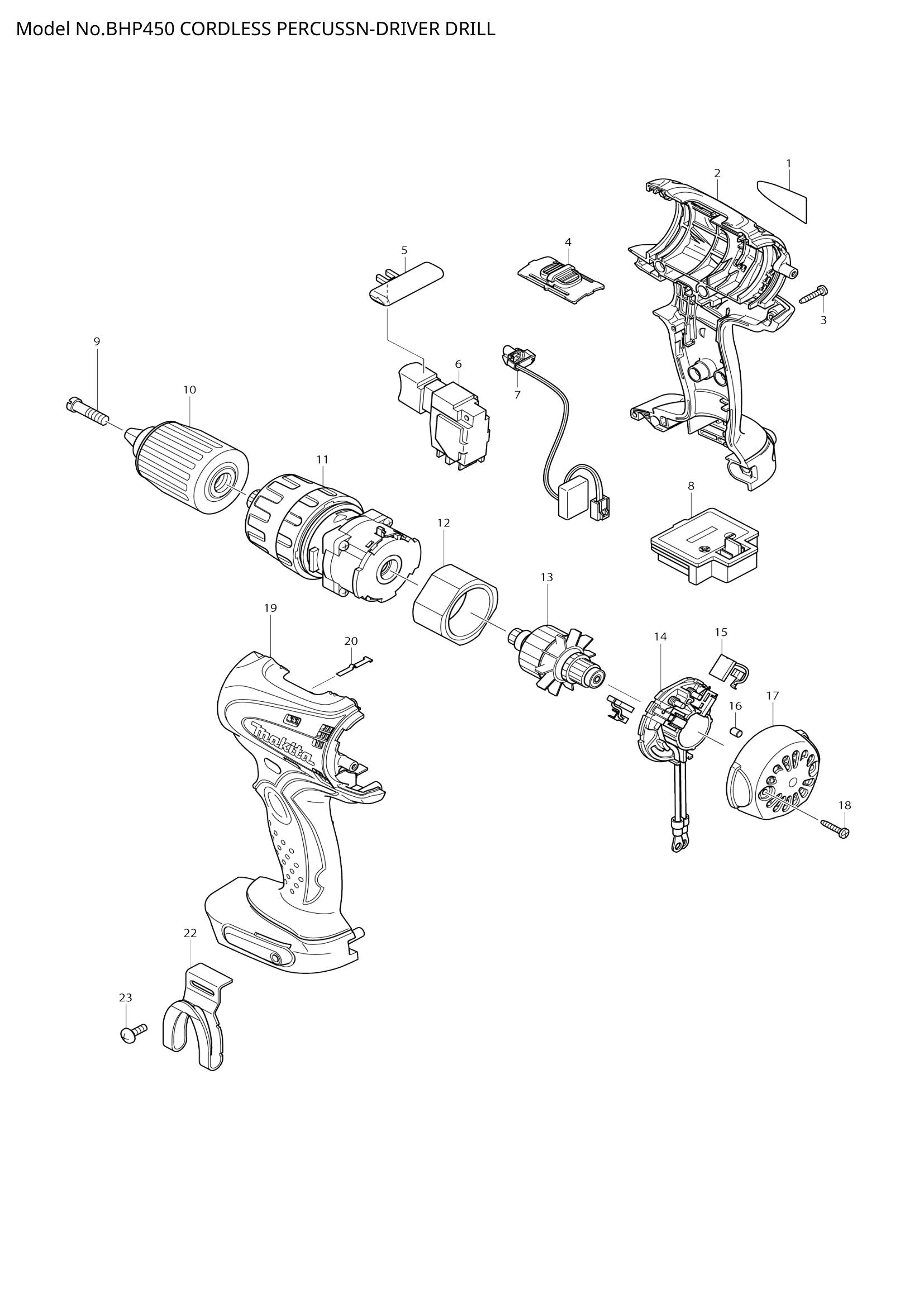 BHP450 exploded view