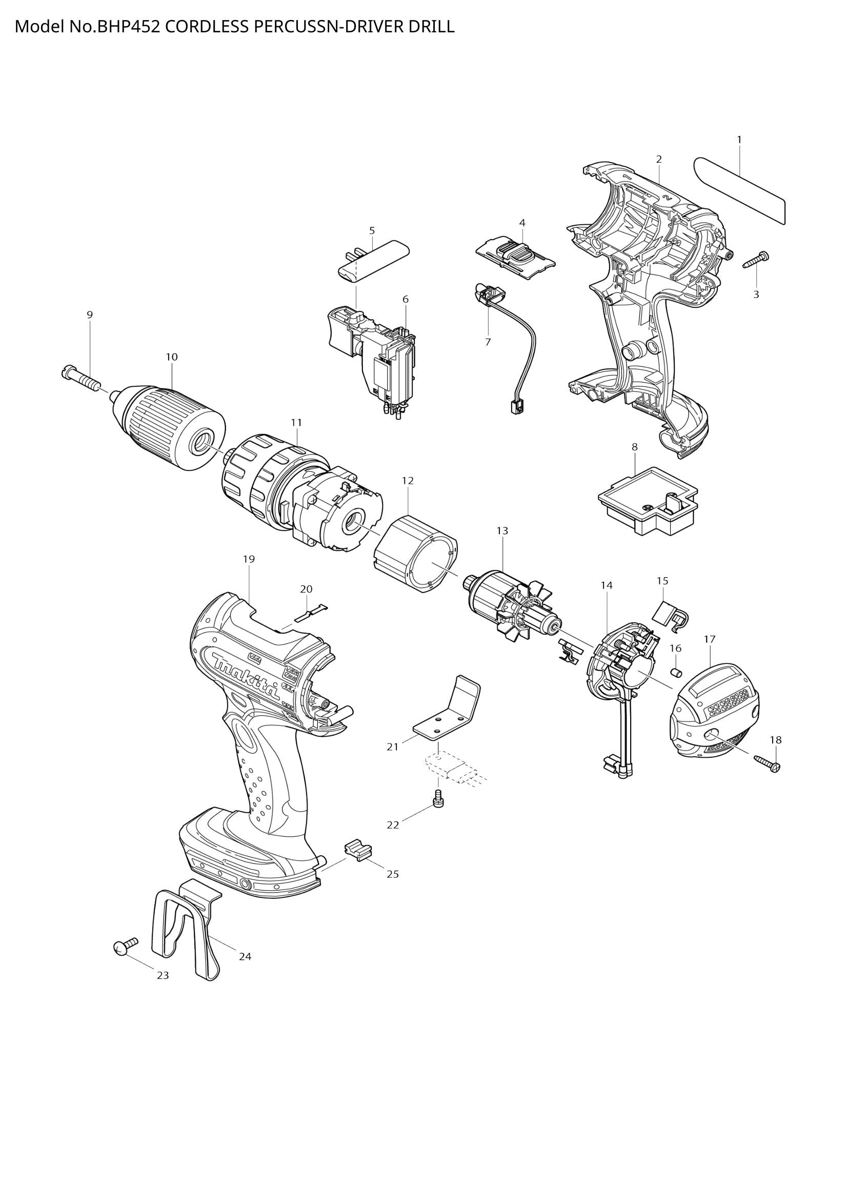 BHP452 exploded view