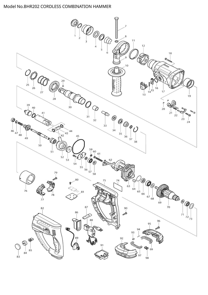 BHR202 exploded view