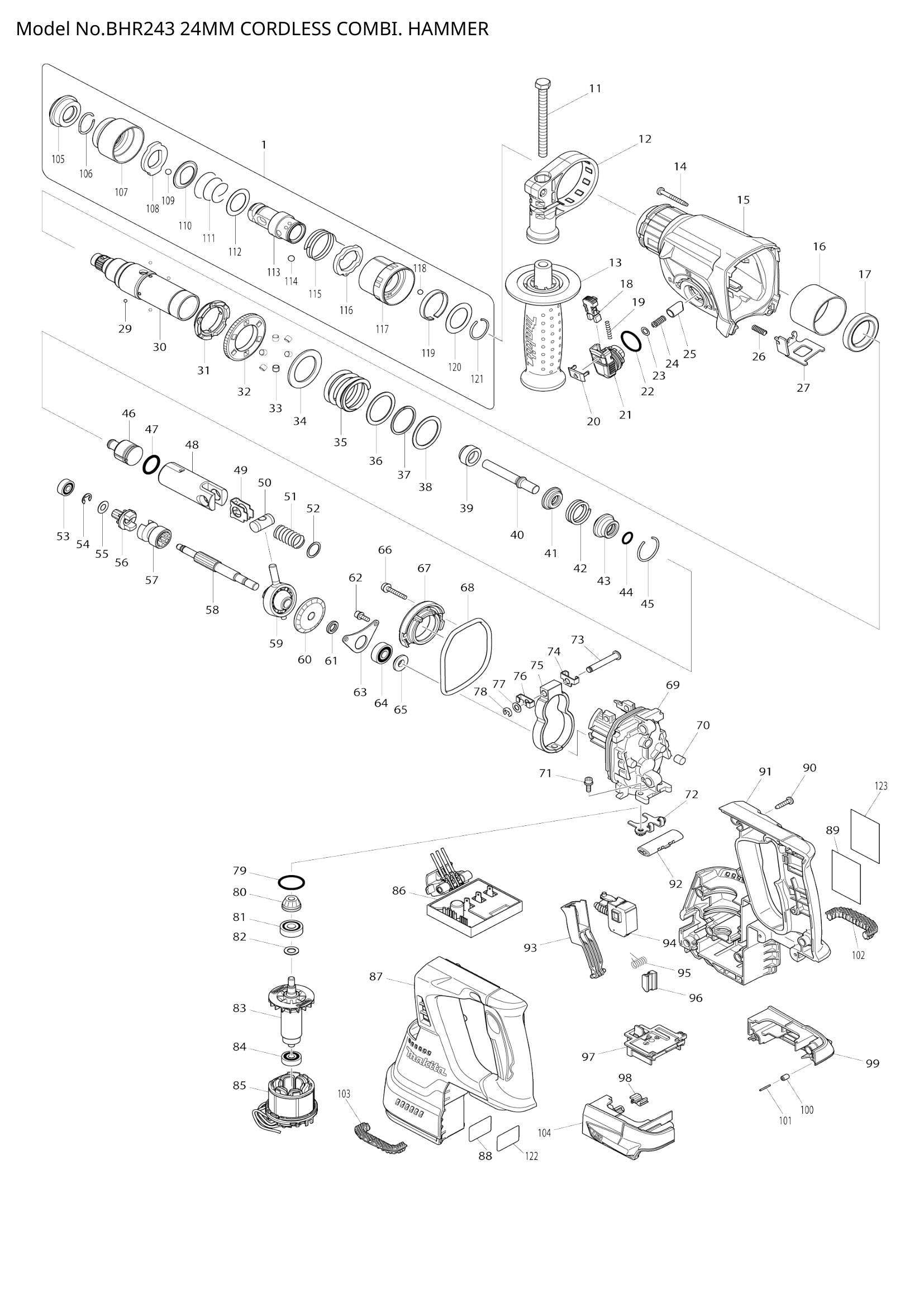 BHR243 exploded view
