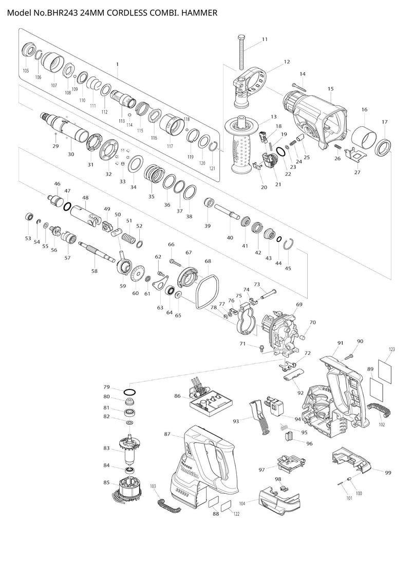 BHR243 exploded view