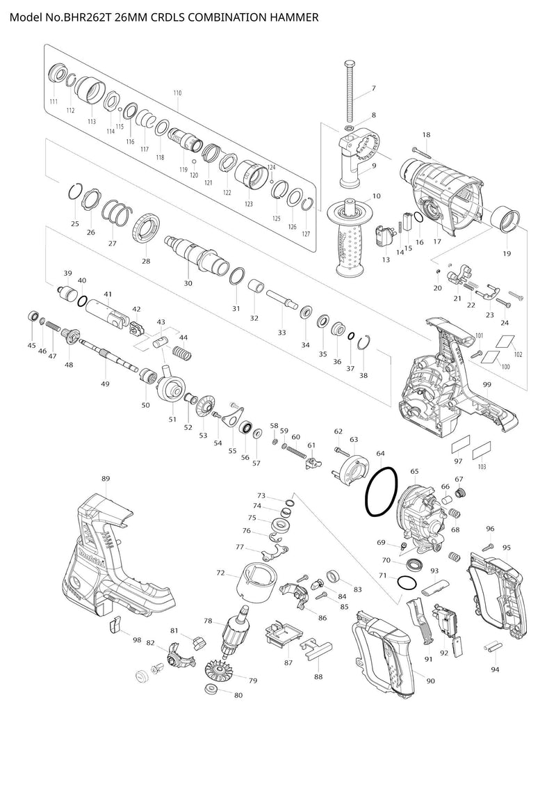 BHR262T exploded view