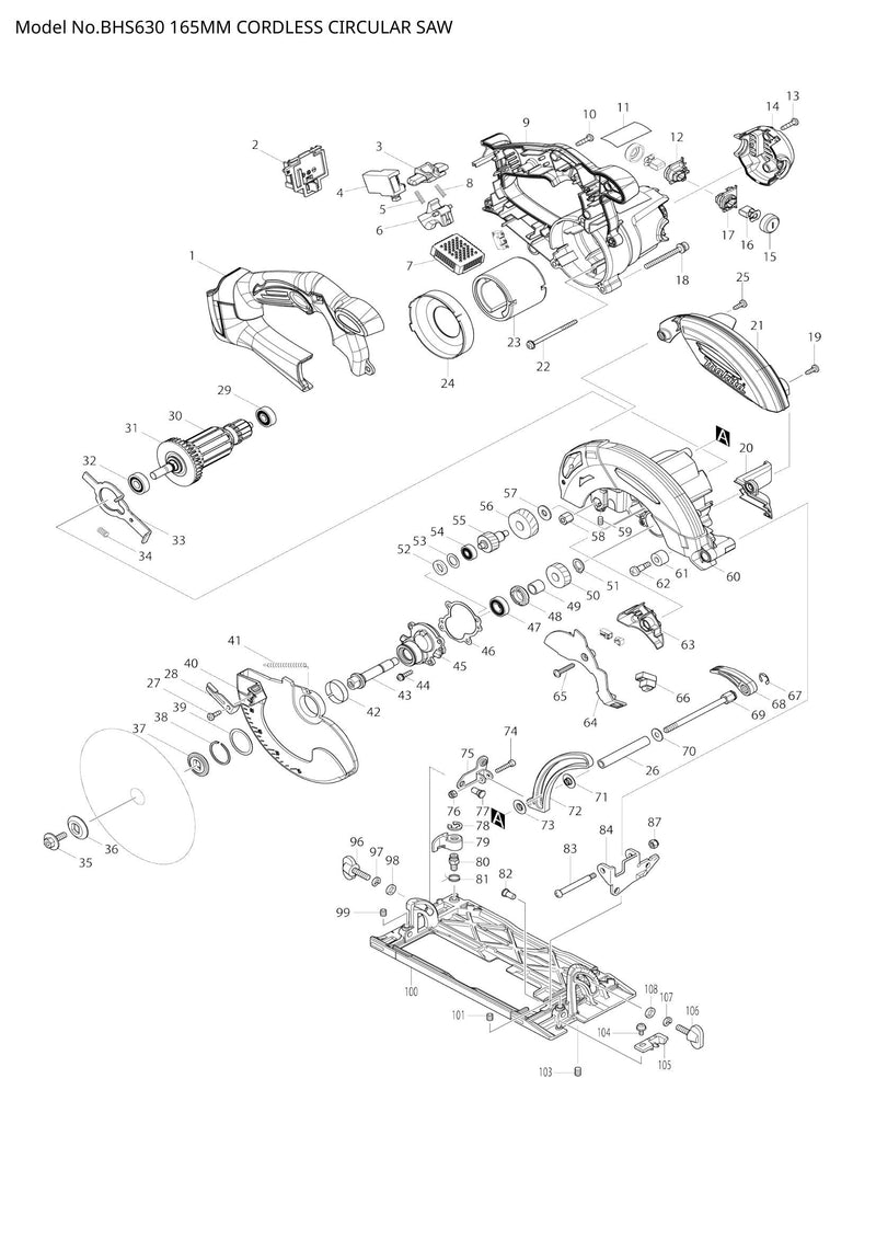 BHS630 exploded view