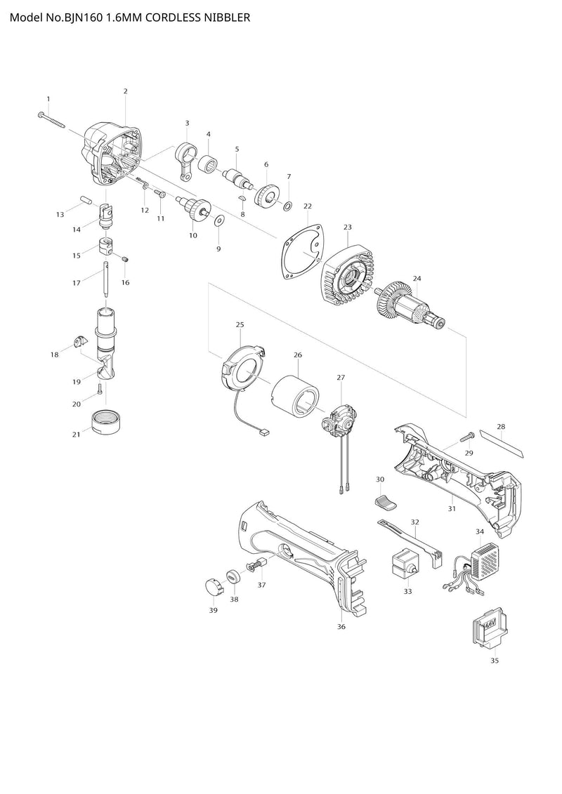 BJN160 exploded view