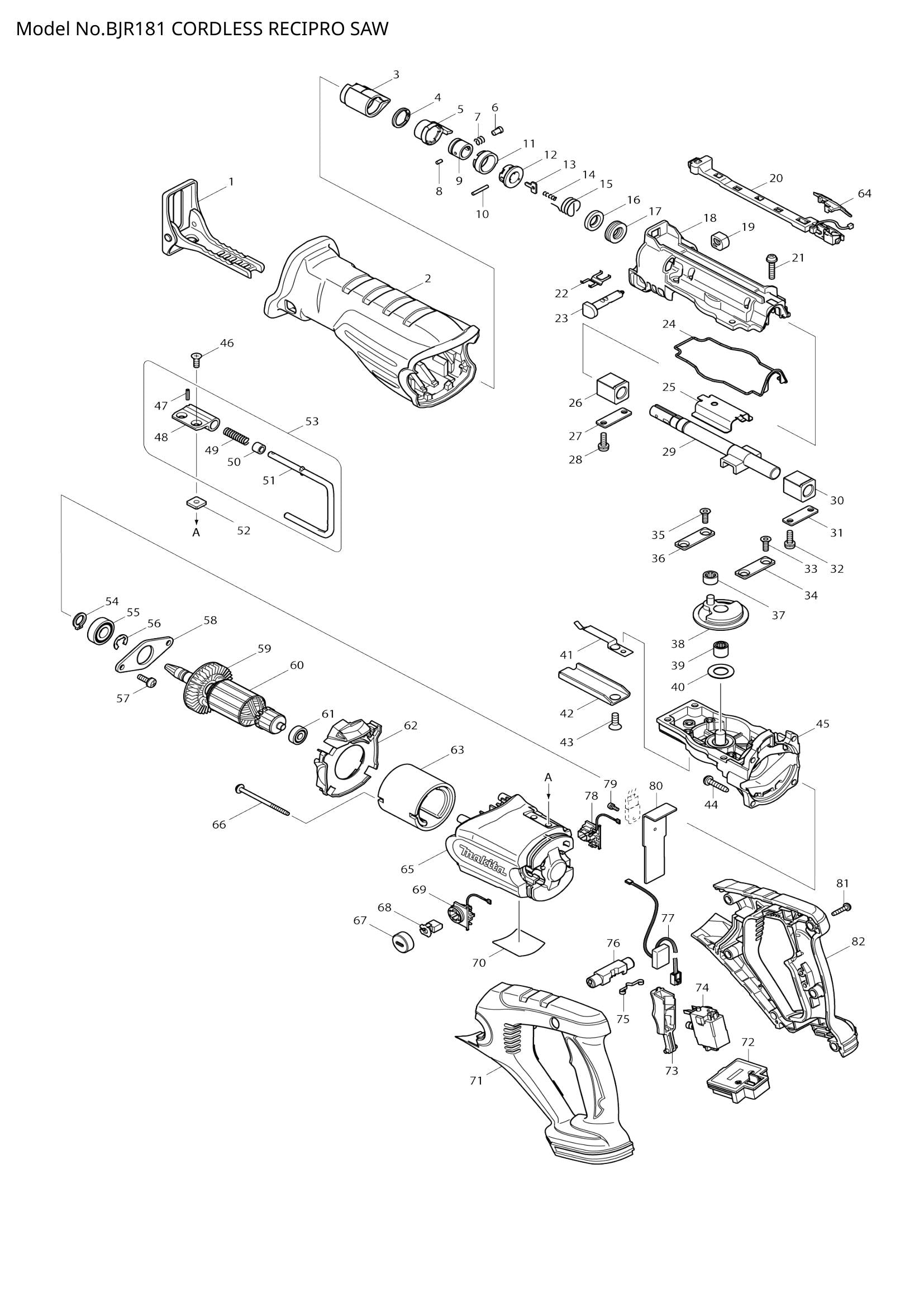 BJR181 exploded view
