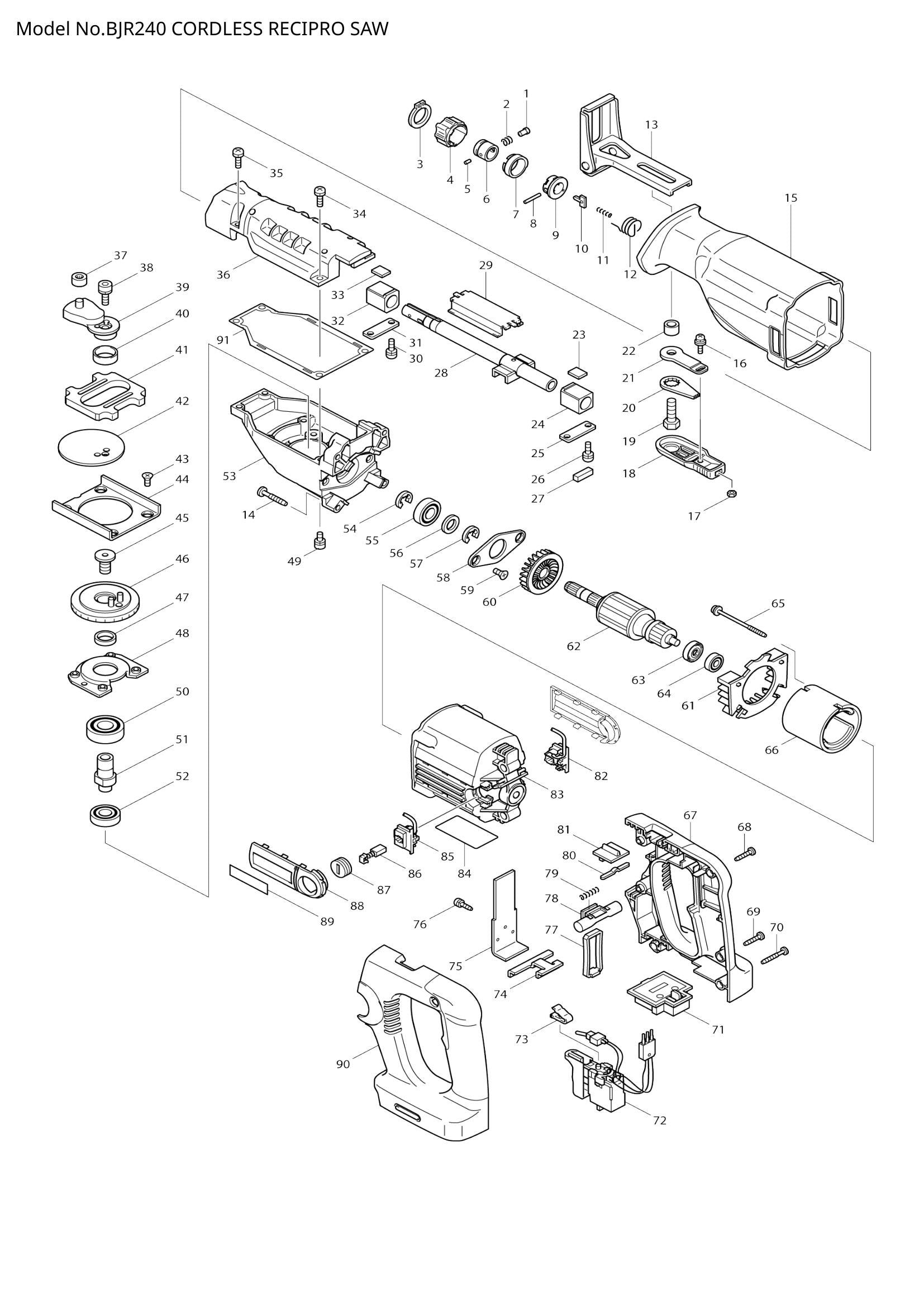 BJR240 exploded view
